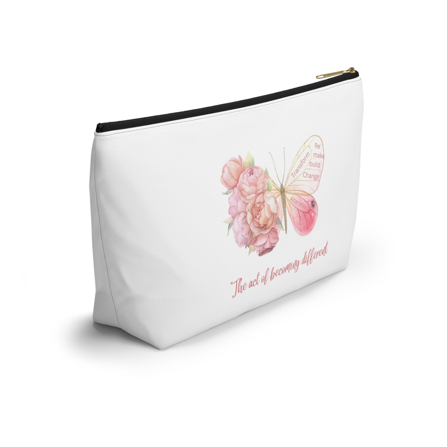 Accessory Pouch w T-bottom - Transform, Self Love, Pink