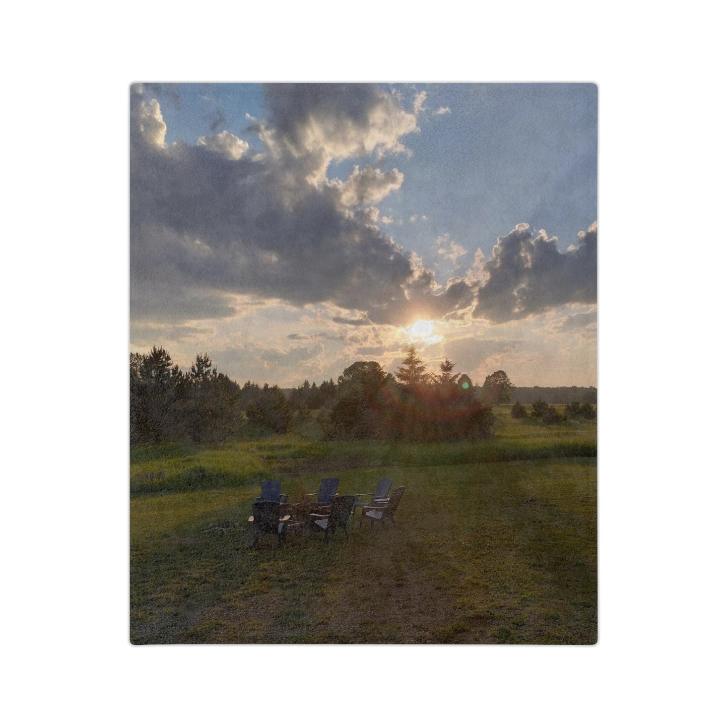 Velveteen Minky Blanket - Summer Bonfire