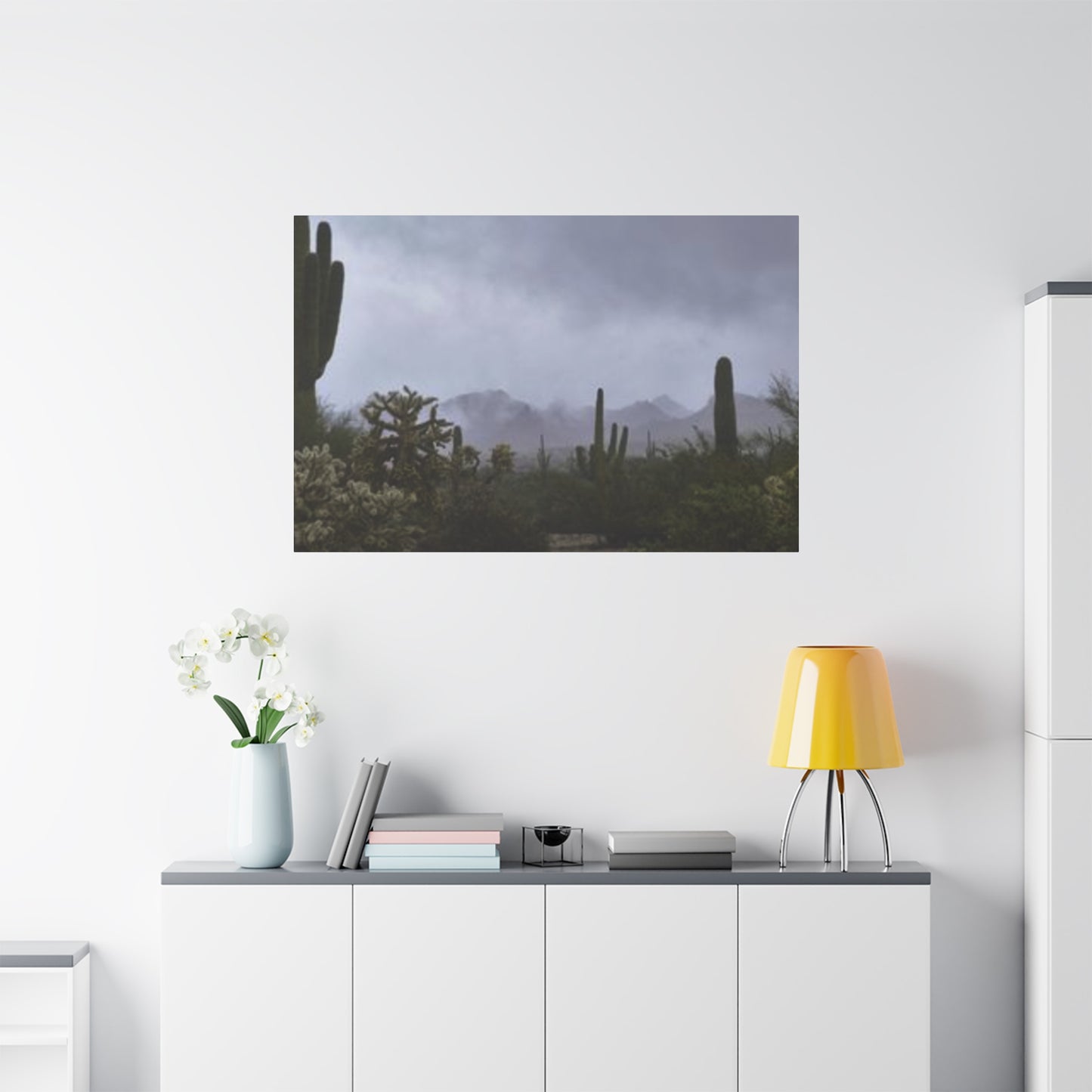 Foggy Desert Matte Canvas, Stretched, 1.25" 48" x 24", 32", 36"