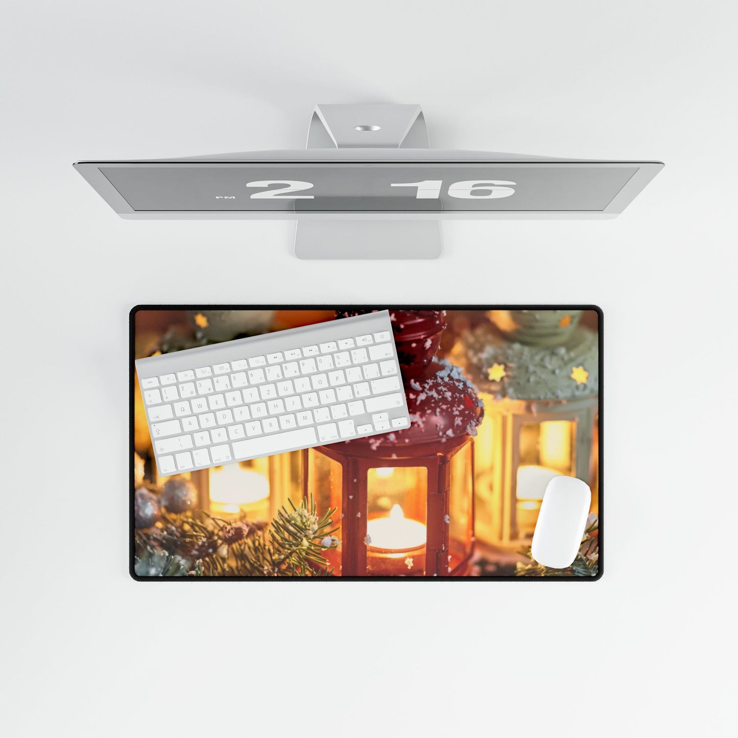 Desk Mat- Season's Greeting and Candles