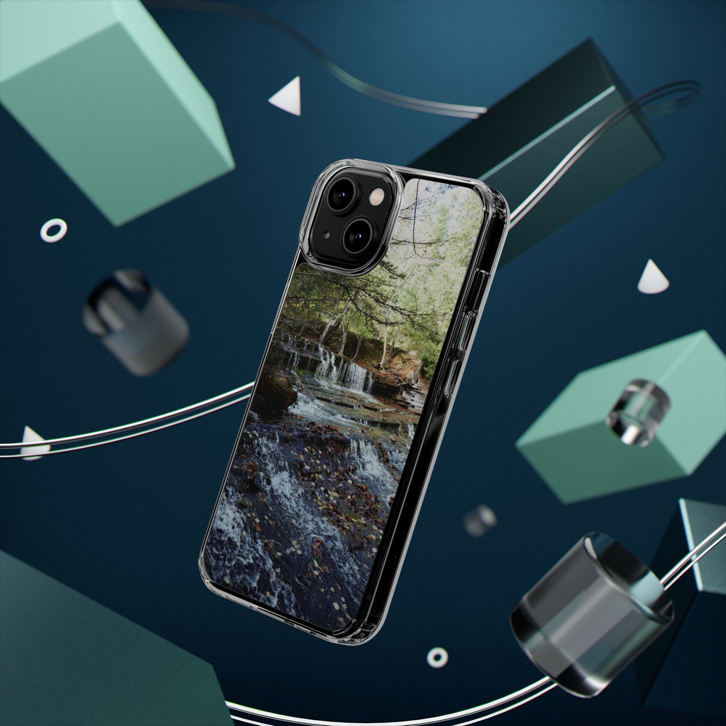 Clear Cases - Waterfall - iPhone 16 series, iPhone 15 series, iPhone 14 series, iPhone 13 series, IPhone 12 series