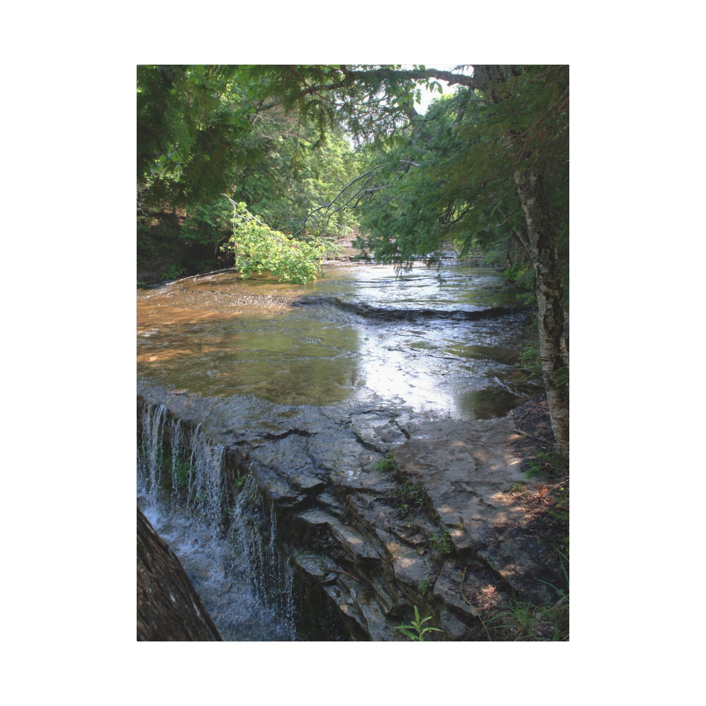 Agate waterfall right Matte Canvas, Stretched, 1.25" 48" x 16", 48" x 24", 48" x 32", 48" x 36" Vertical