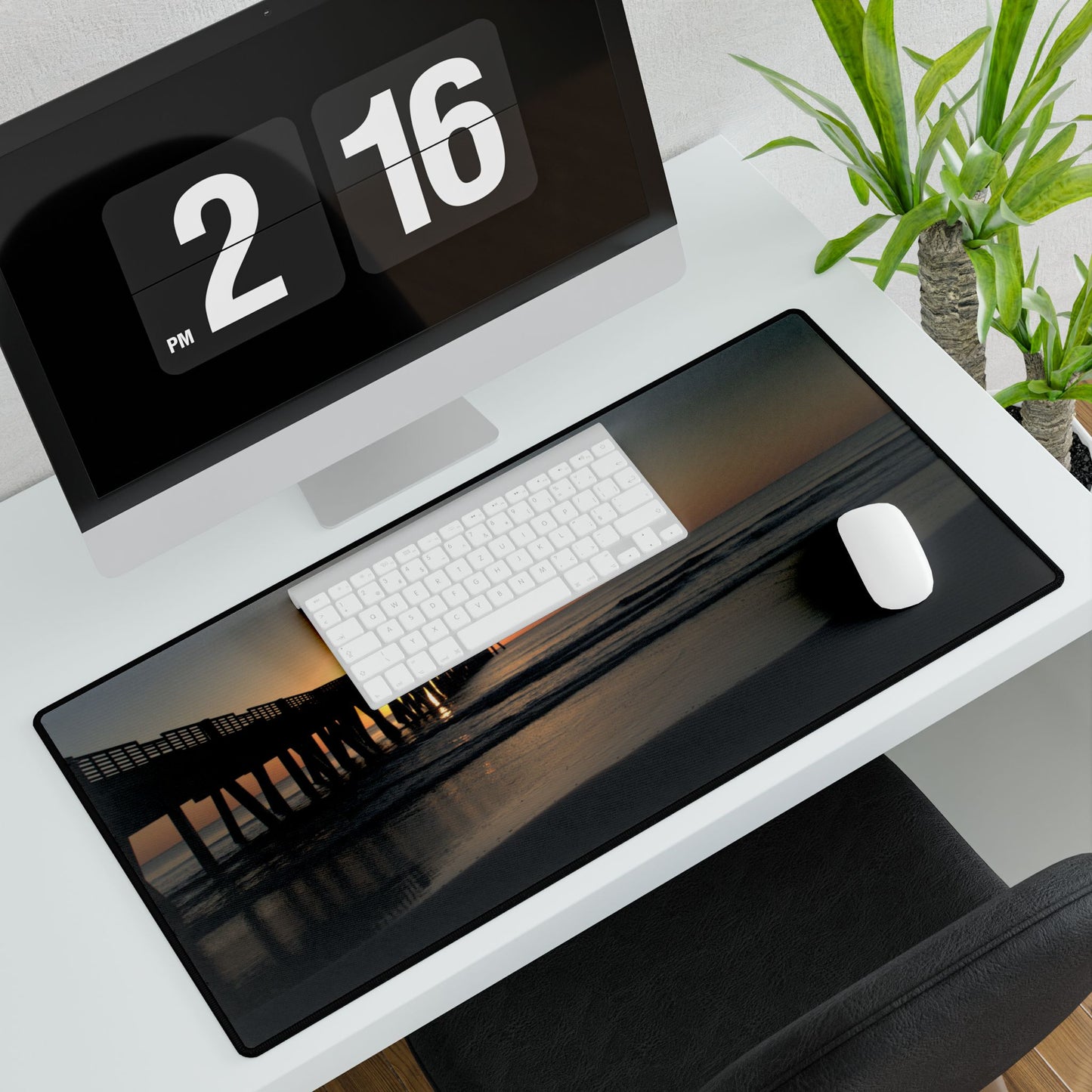 Desk Mat - Sunrise at the pier