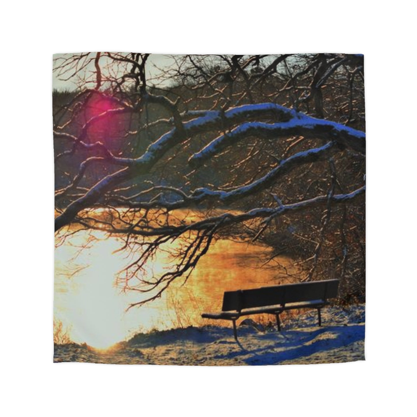 Microfiber Duvet Cover - A bench to remember