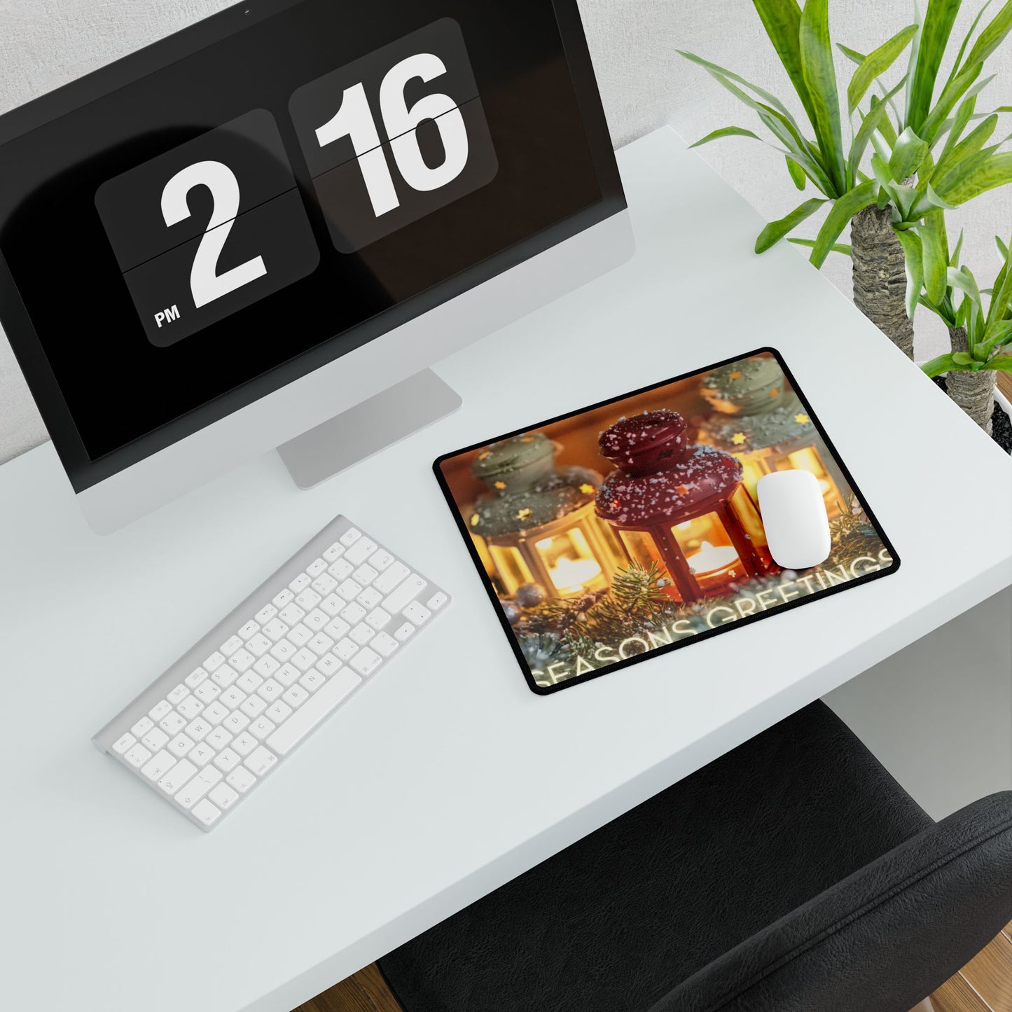 Desk Mat- Season's Greeting and Candles