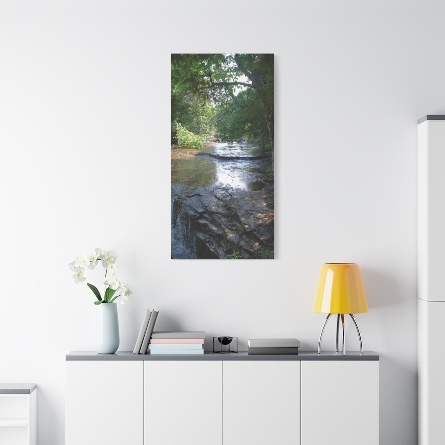 Agate waterfall right Matte Canvas, Stretched, 1.25" 48" x 16", 48" x 24", 48" x 32", 48" x 36" Vertical