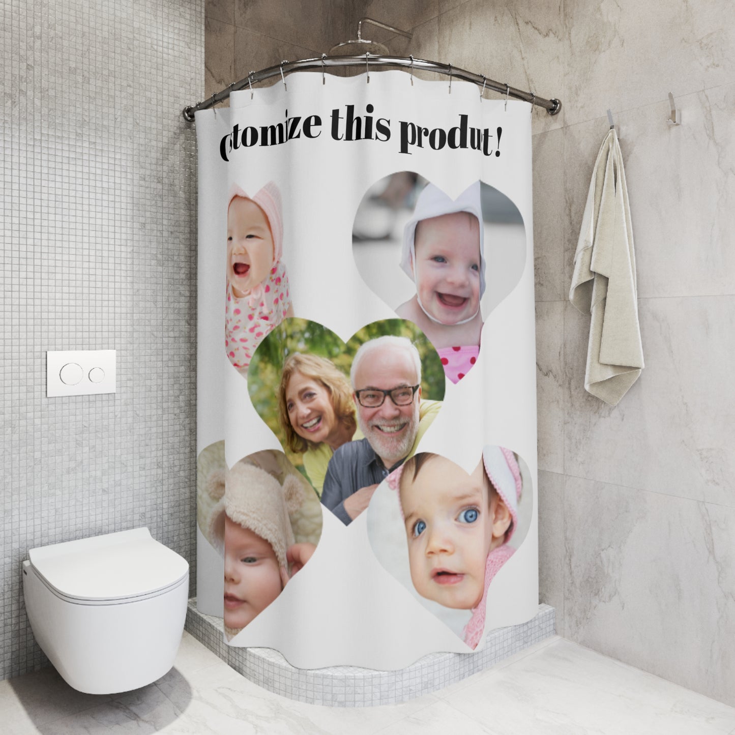 Hearts full of love Shower Curtain - Customize this product.