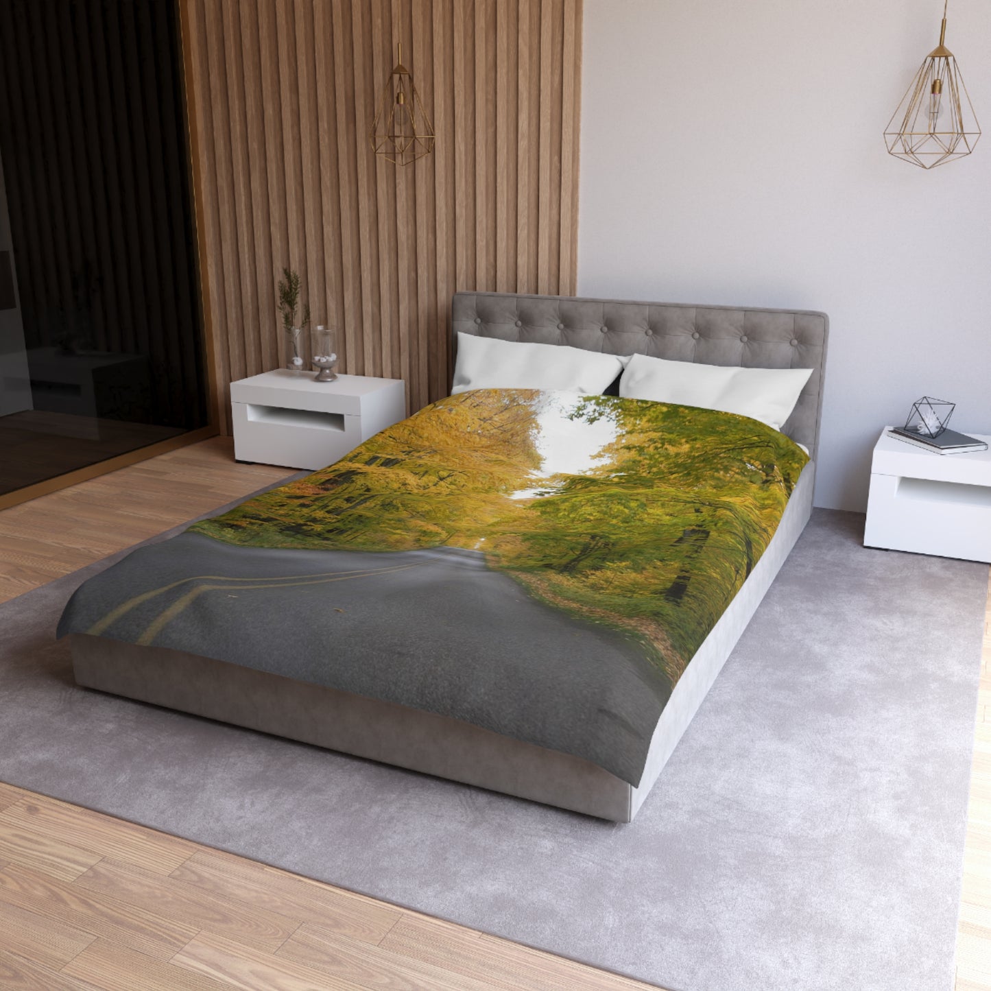Microfiber Duvet Cover - Fall Road
