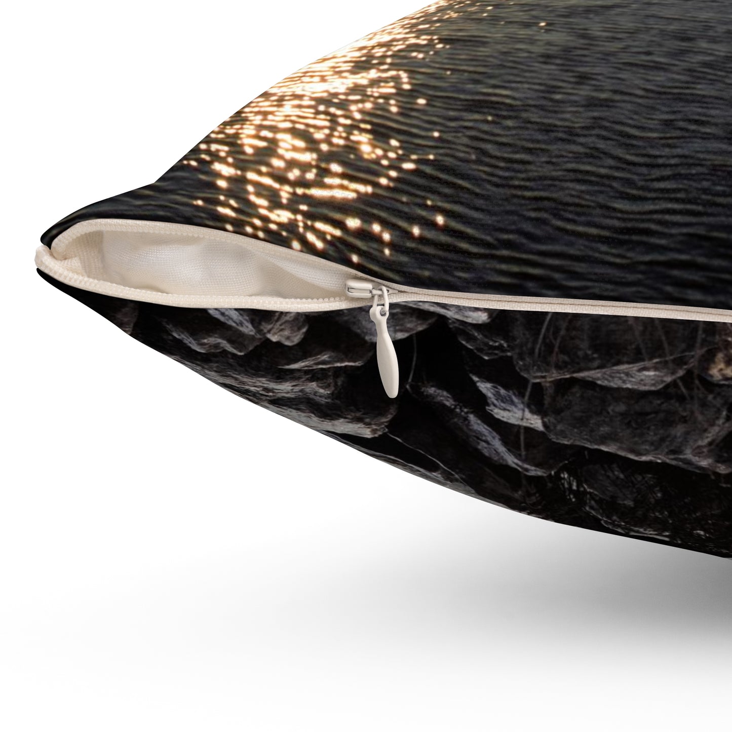 Spun Polyester Square Pillow - Light House
