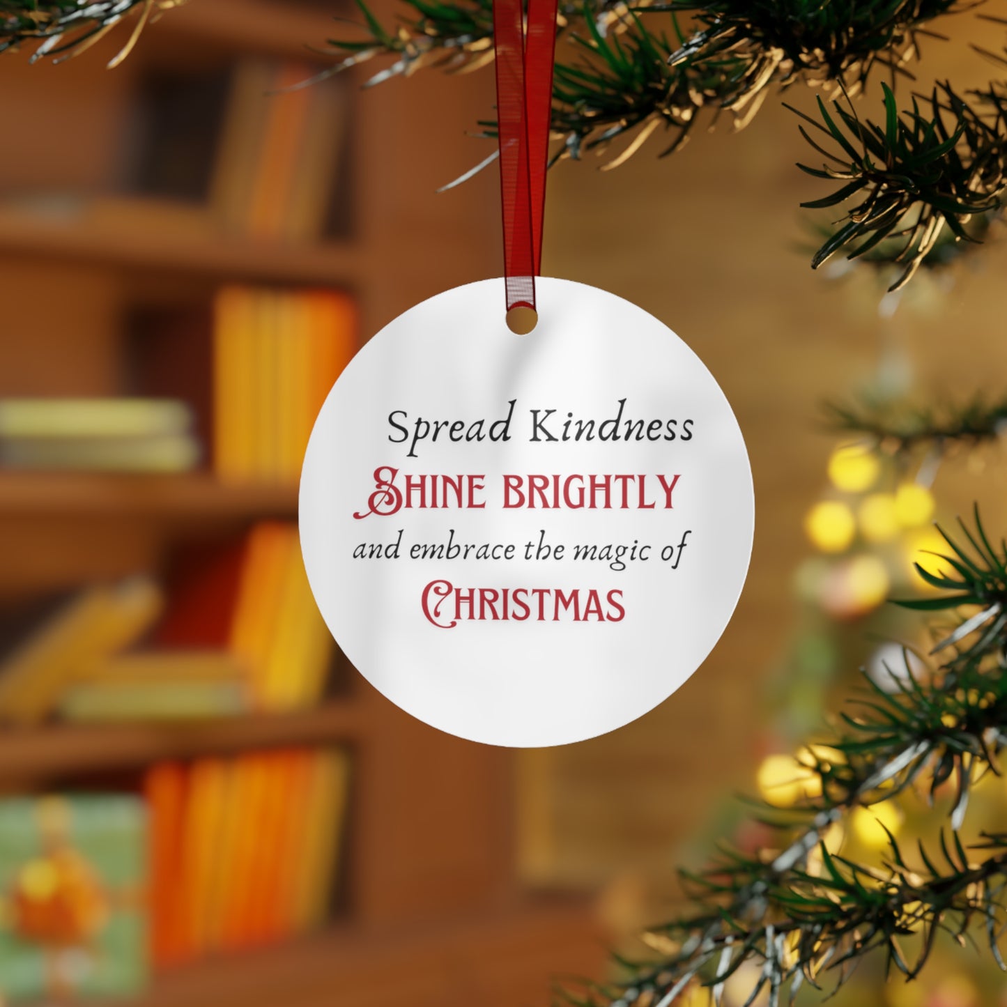 Metal Ornaments Spread Kindness, Shine Brightly