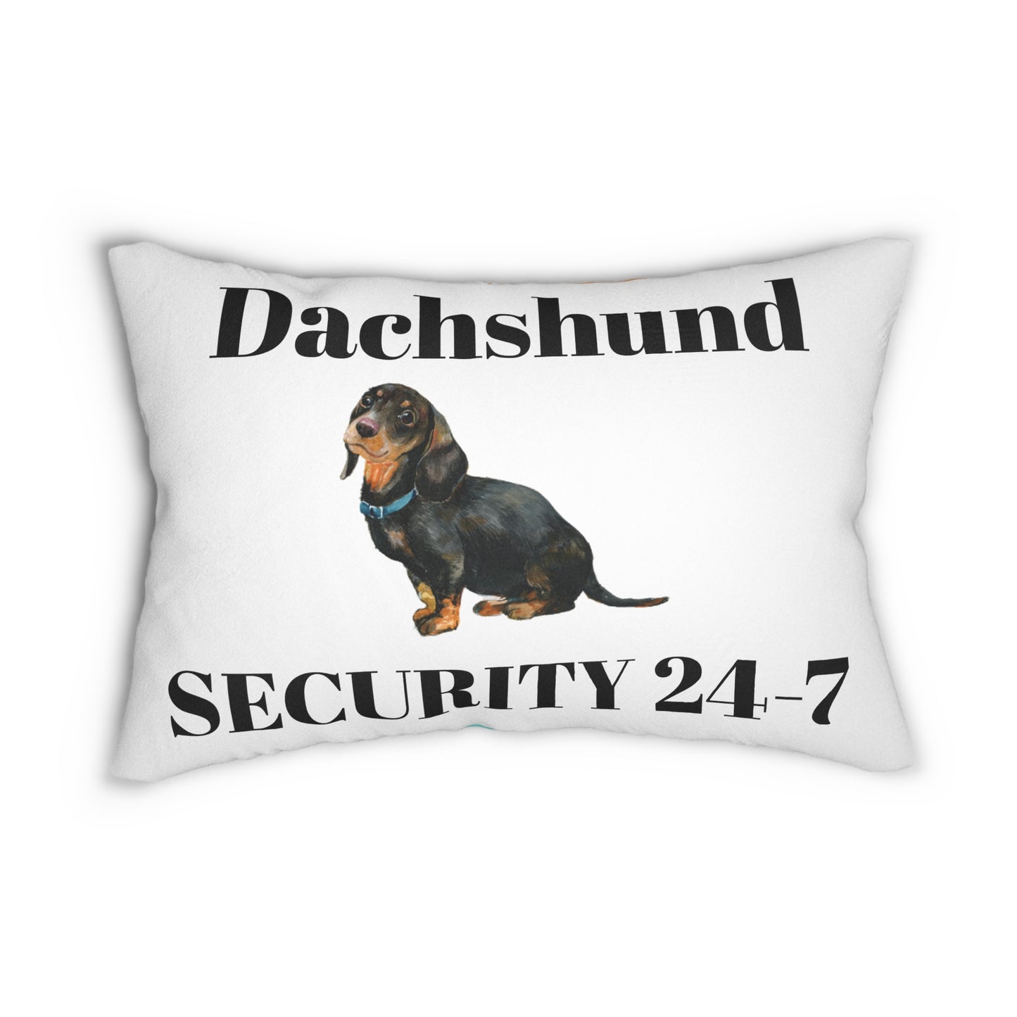 Spun Polyester Lumbar Pillow Dachshund