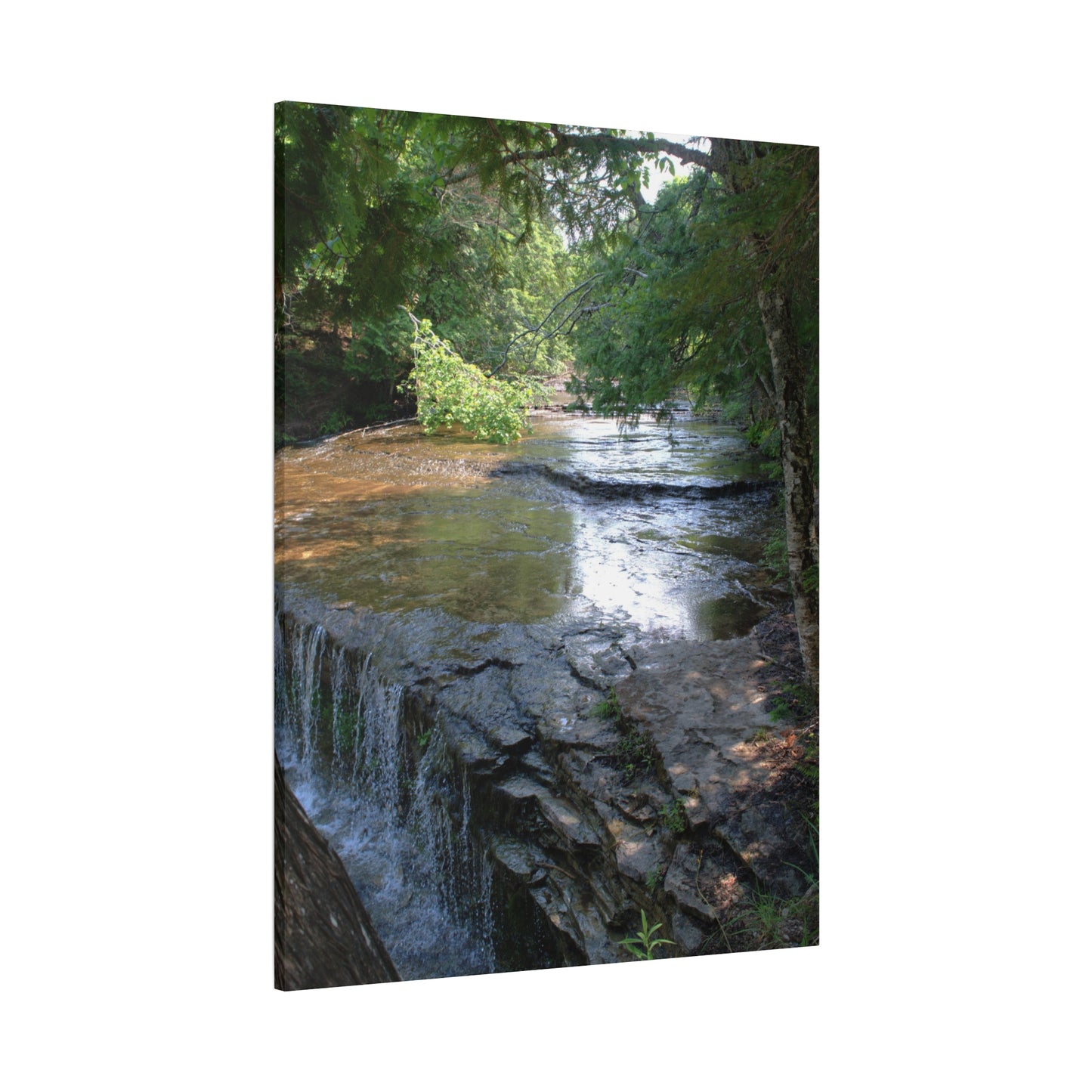 Agate waterfall right Matte Canvas, Stretched, 1.25" 48" x 16", 48" x 24", 48" x 32", 48" x 36" Vertical