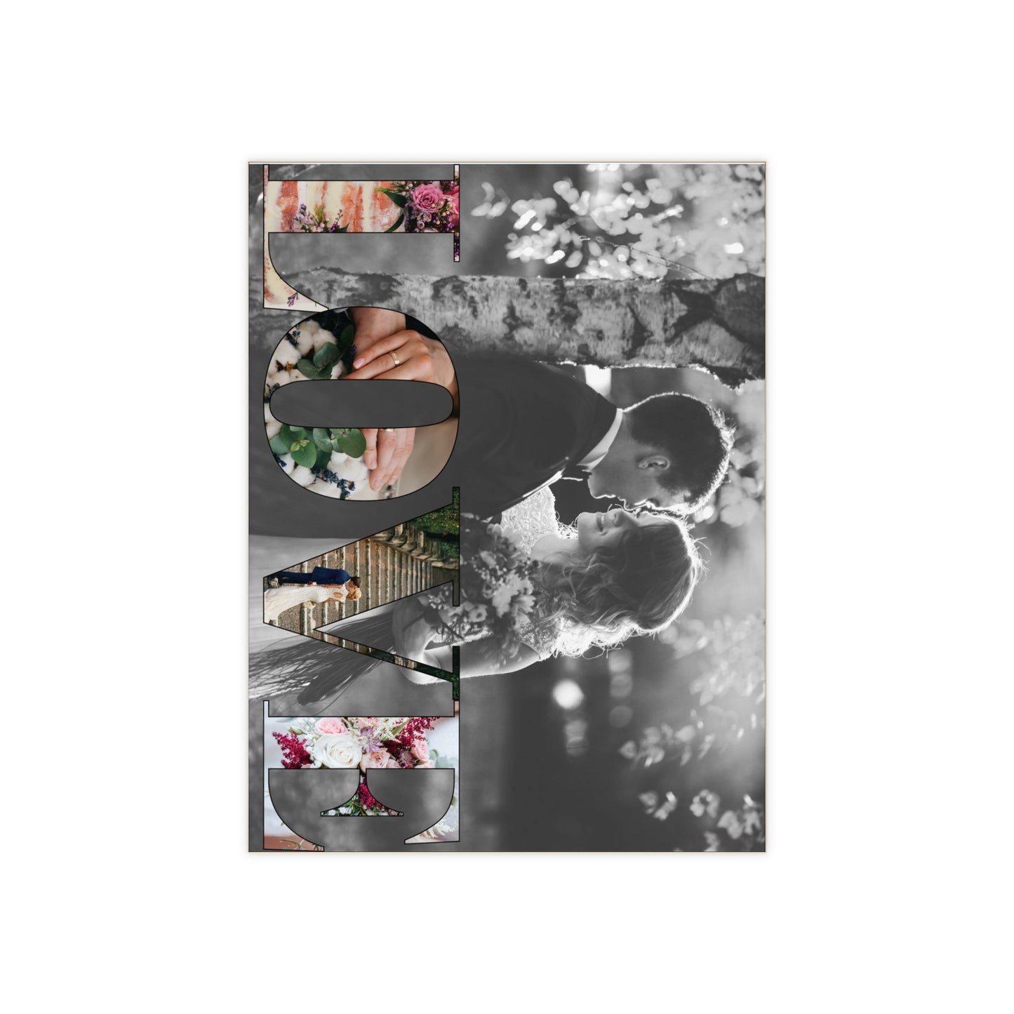 Personalized Ceramic Photo Tile - Wedding, Anniversary, Valentines,