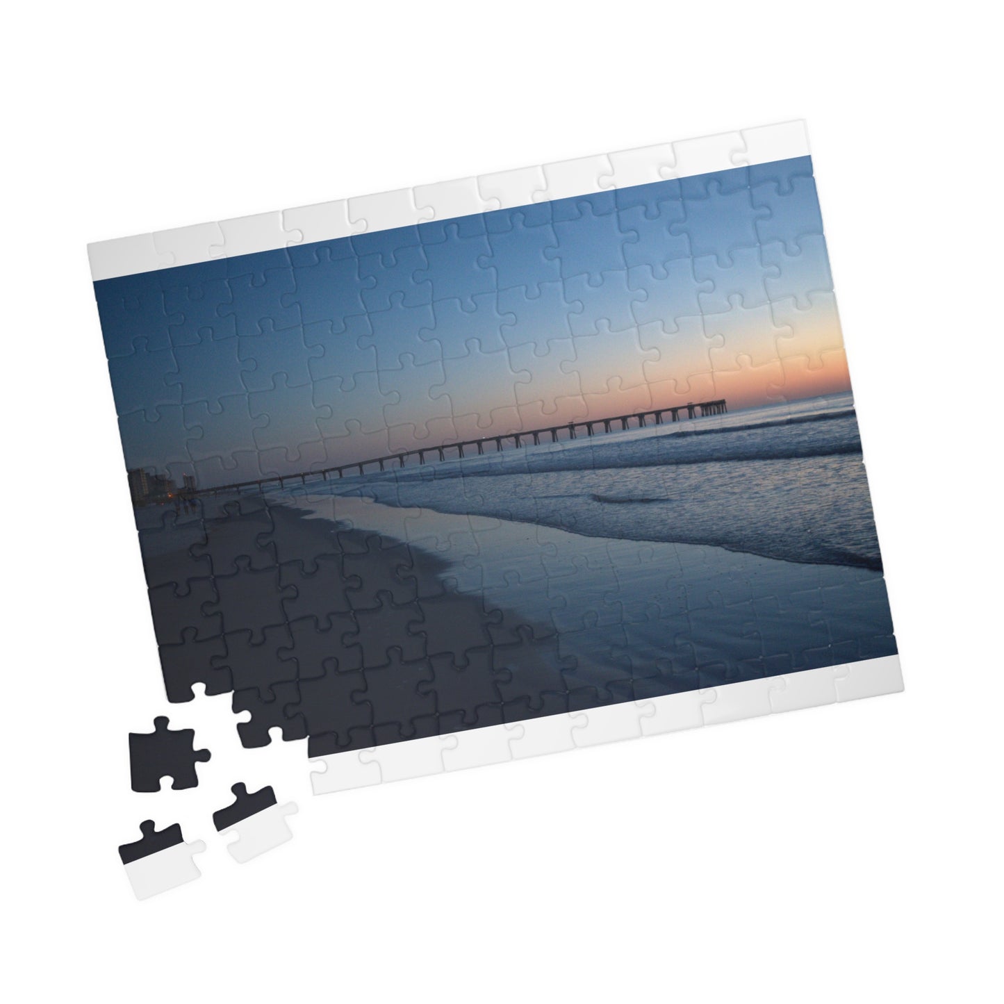 Puzzle (110, 252, 500, 1014-piece) Blue hour at the pier