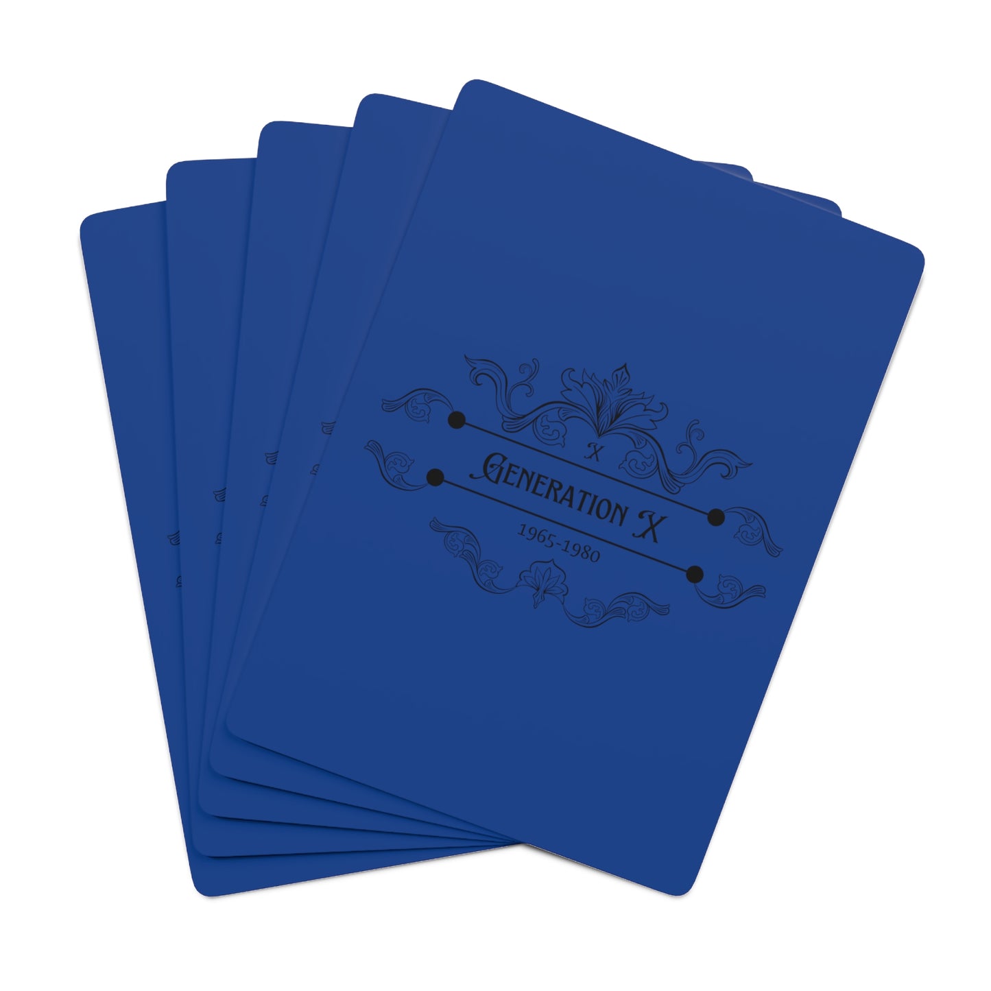 Blue Poker Cards Gen X