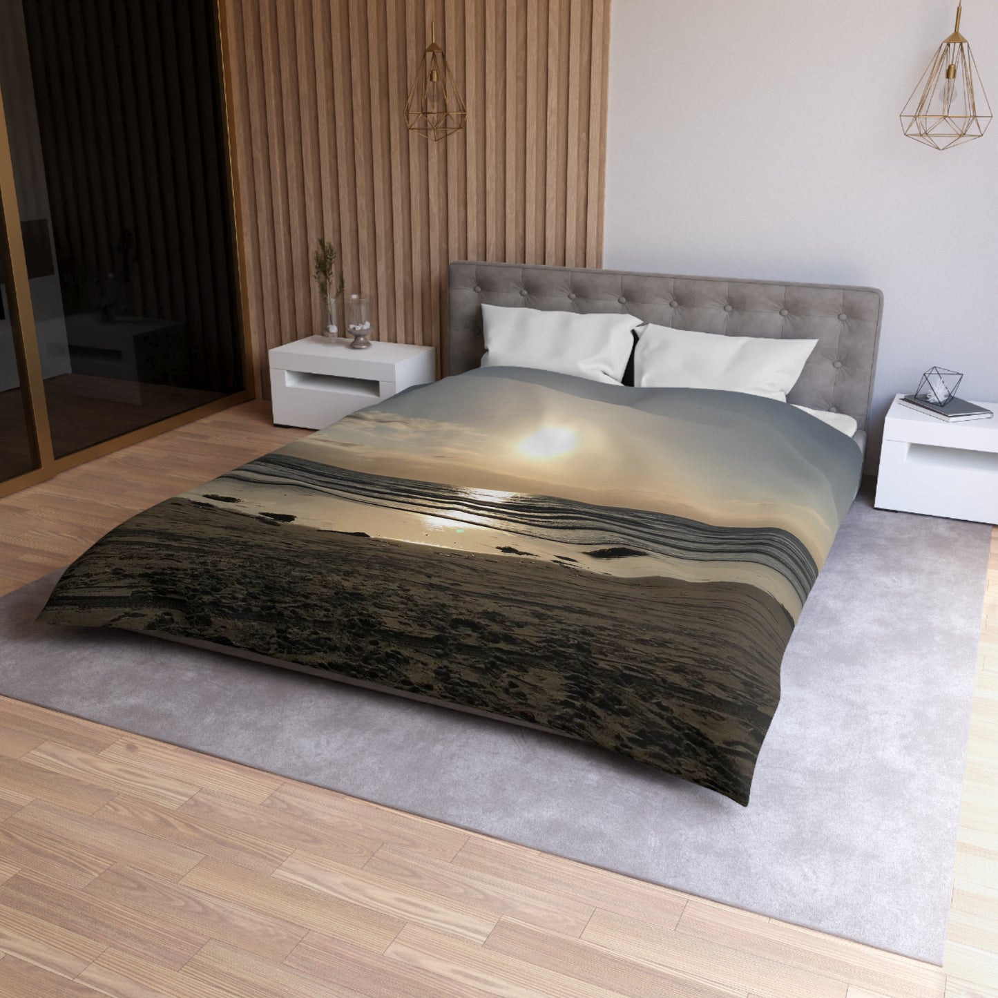 Microfiber Duvet Cover - Sunset at the beach