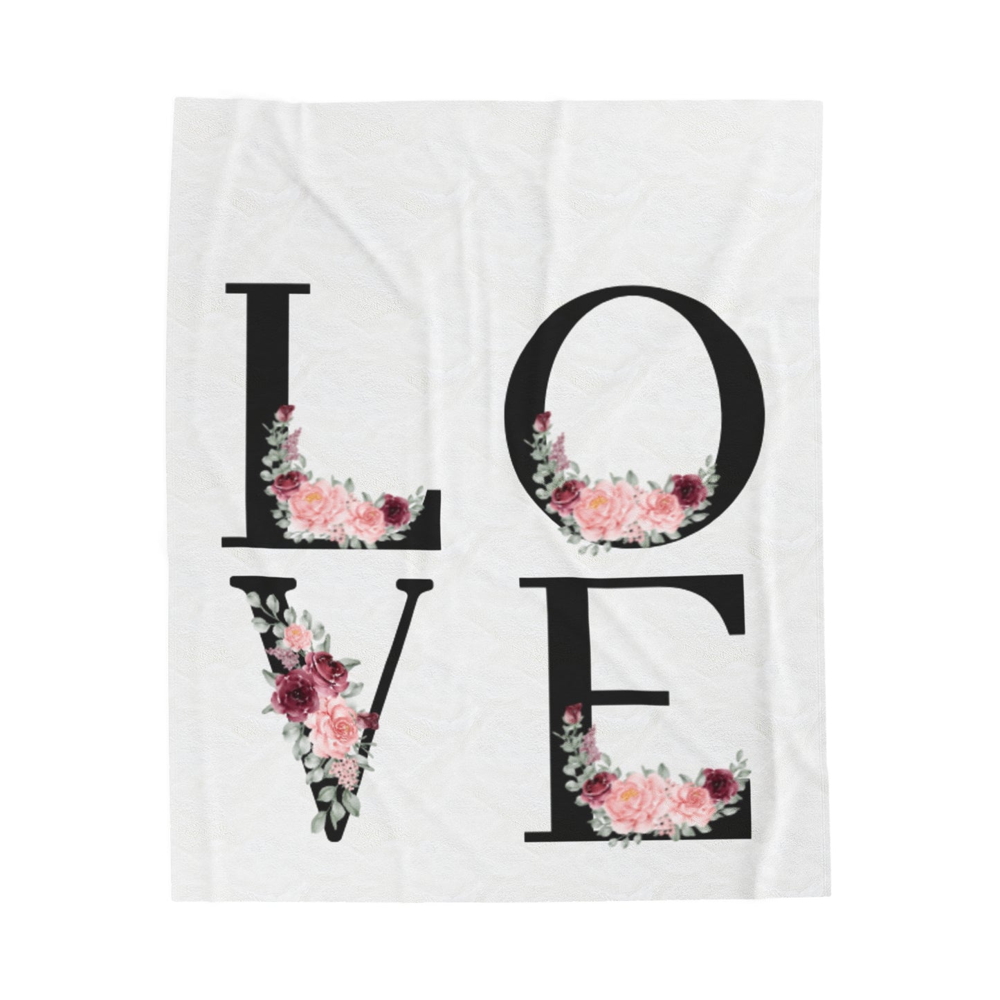 Velveteen Plush Blanket - LOVE