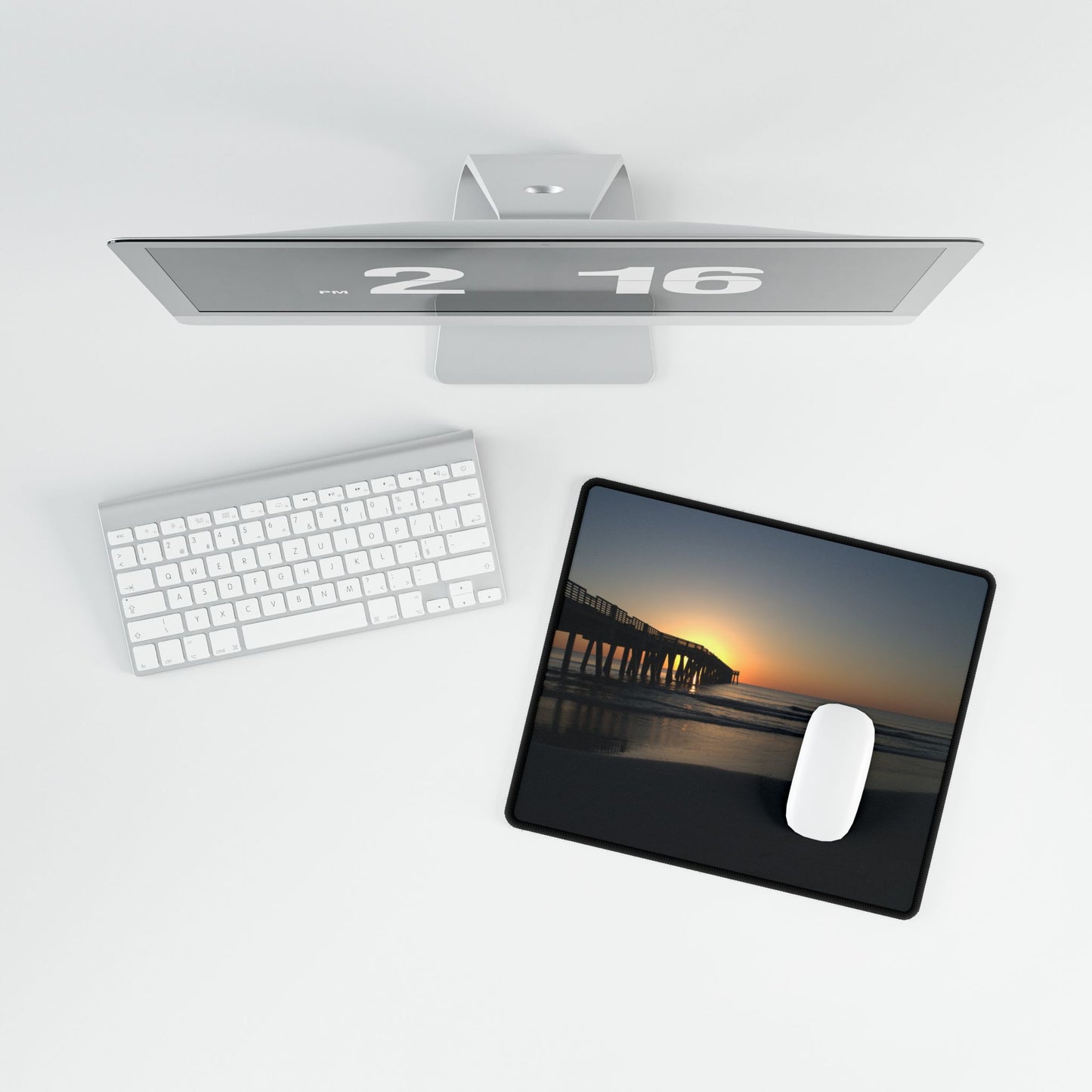 Desk Mat - Sunrise at the pier