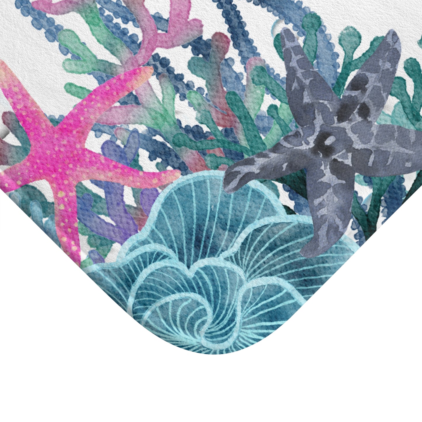 Bath Mat - Star Fish and Bubbles