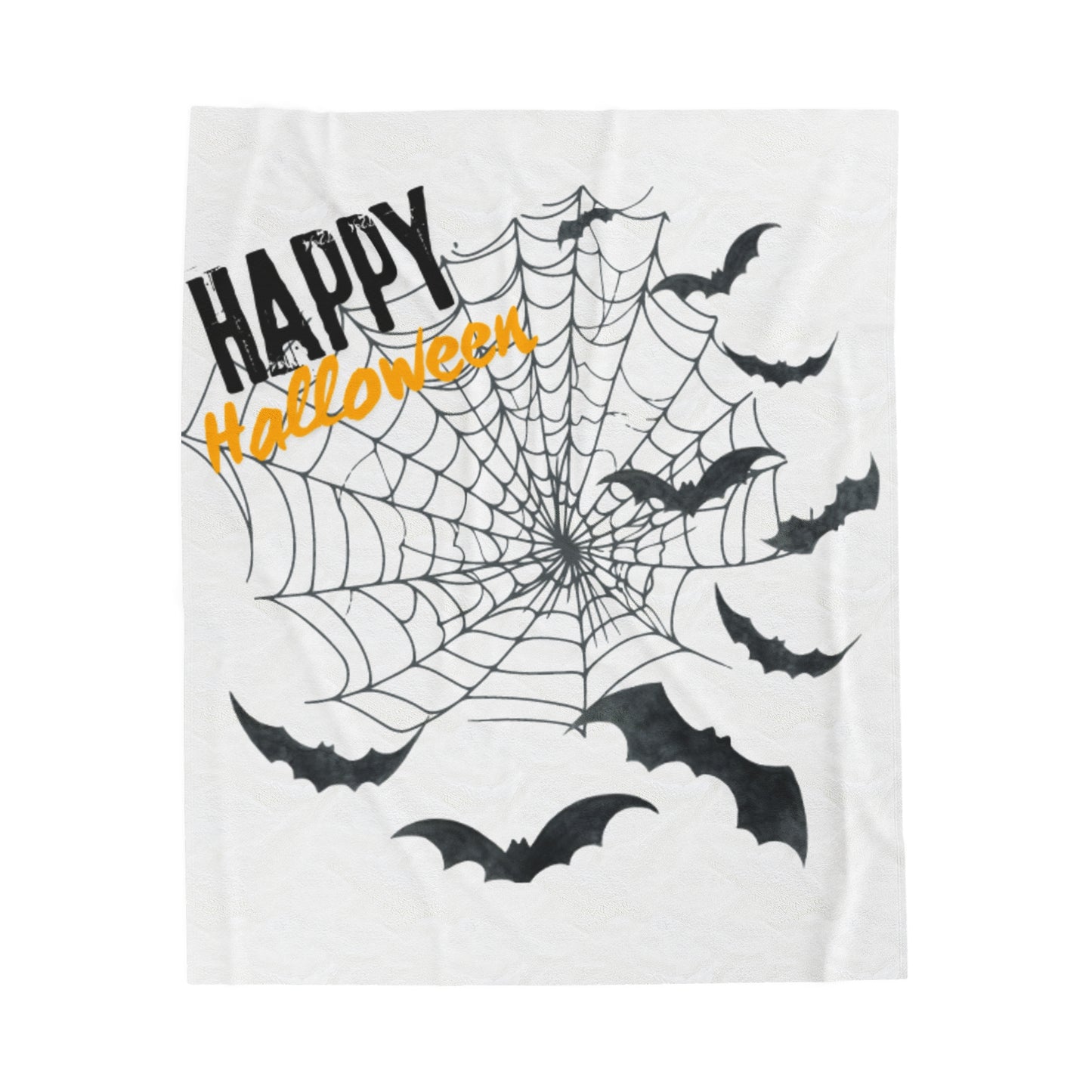 Personalize Velveteen Plush Blanket - Happy Halloween