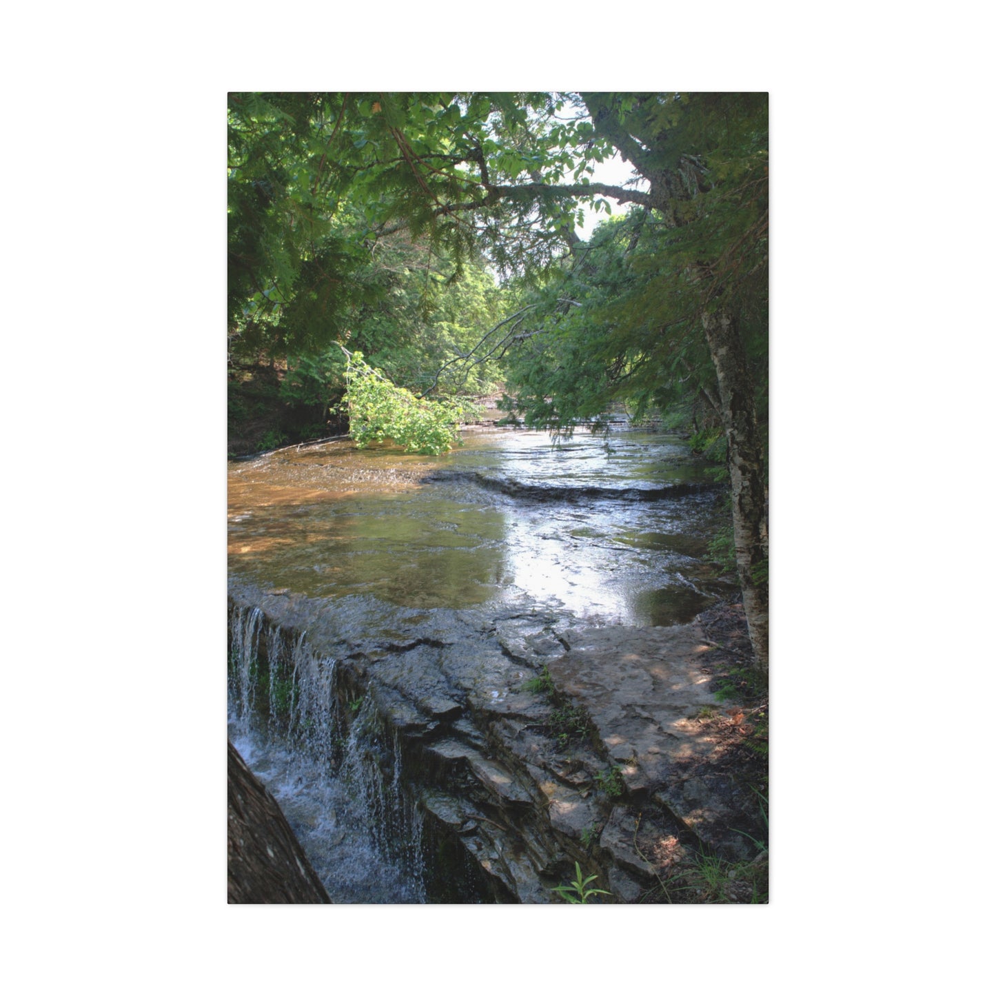 Agate waterfall right Matte Canvas, Stretched, 1.25" 48" x 16", 48" x 24", 48" x 32", 48" x 36" Vertical