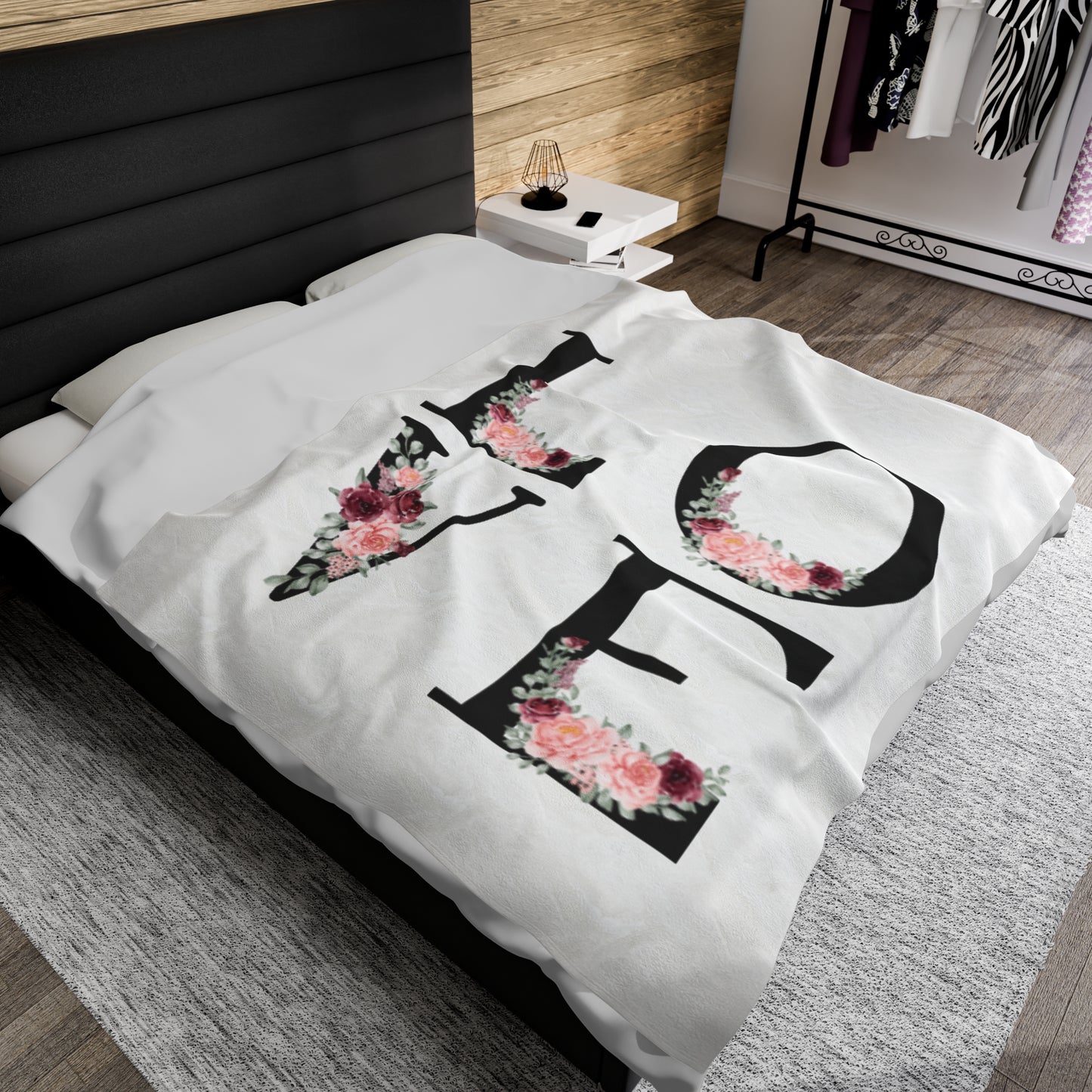 Velveteen Plush Blanket - LOVE