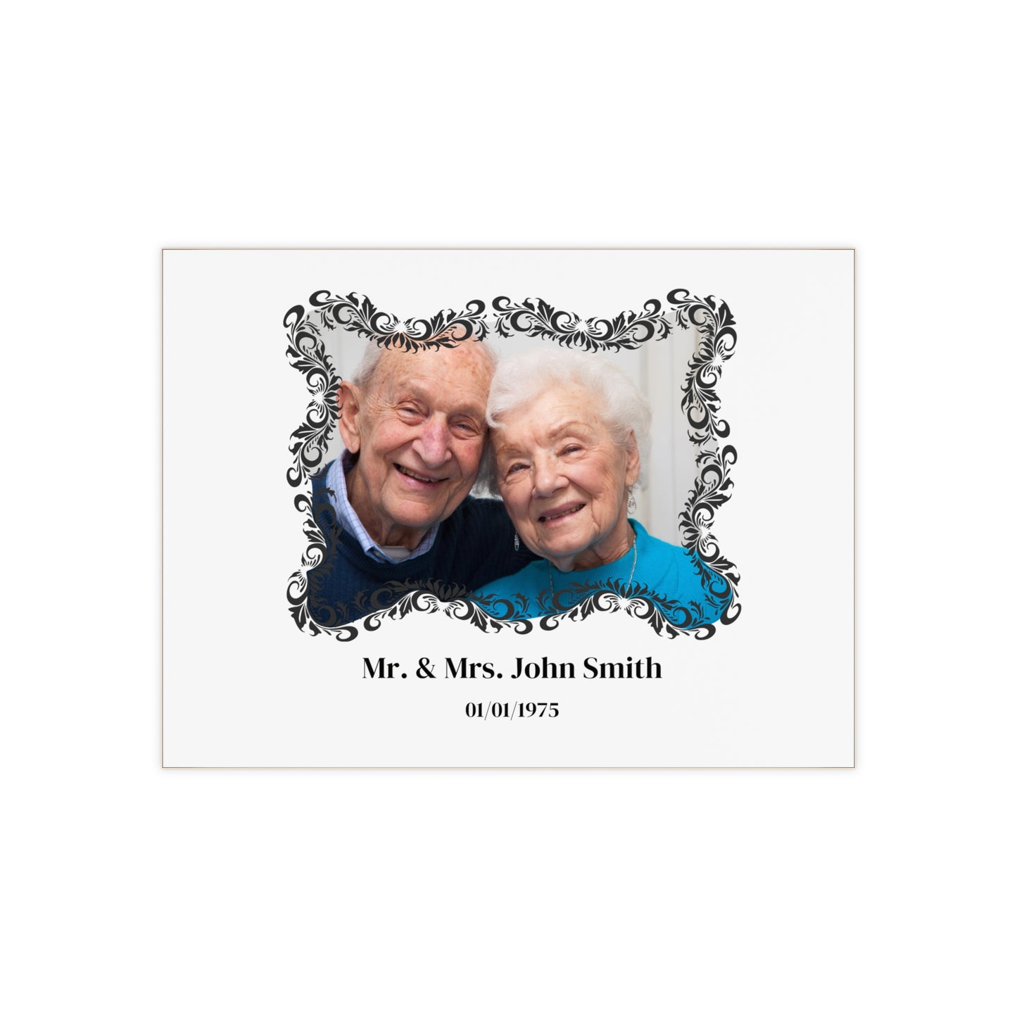 Personalized Ceramic Photo Tile - Anniversary Gifts with name and date