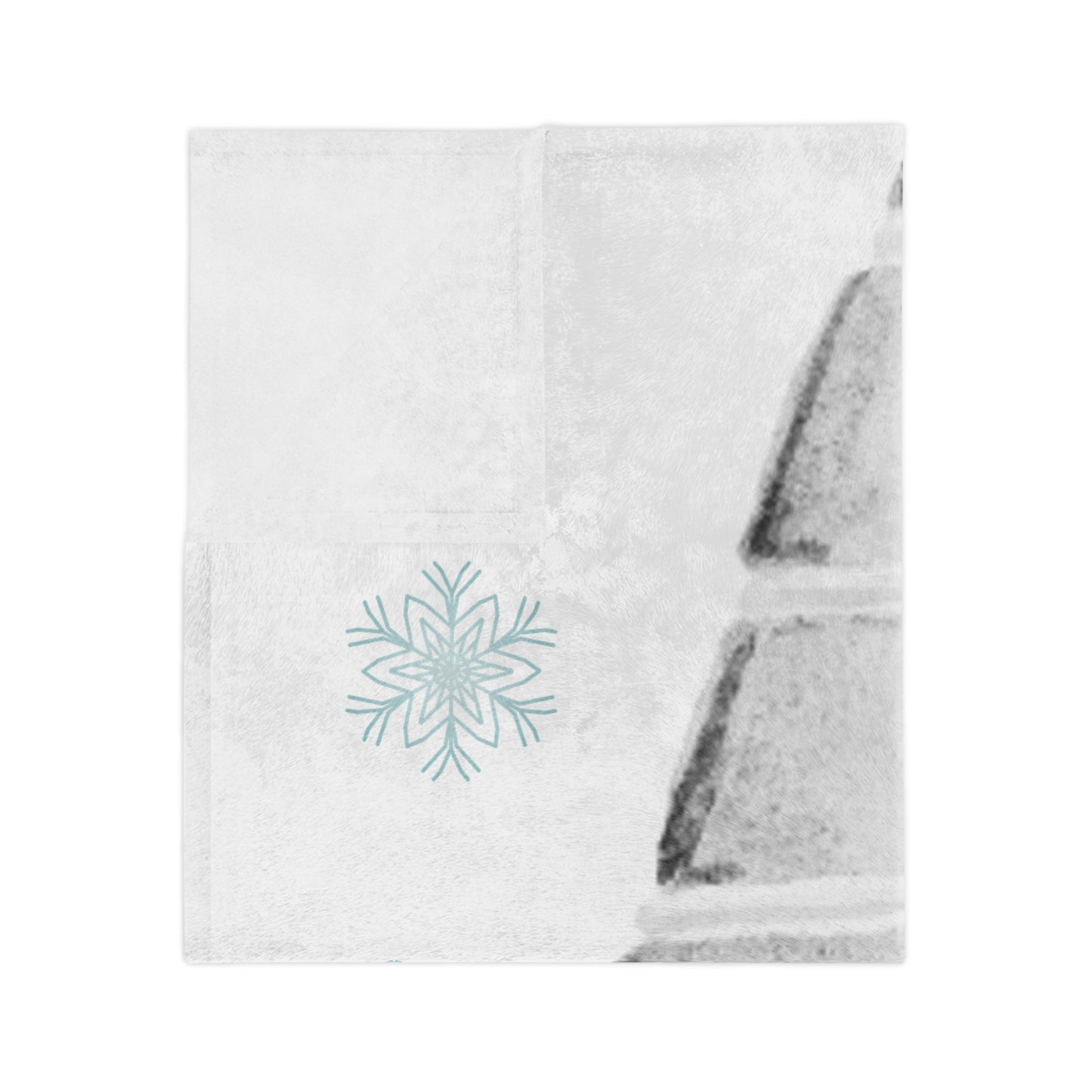 Velveteen Minky Blanket - Gnome and snow flakes