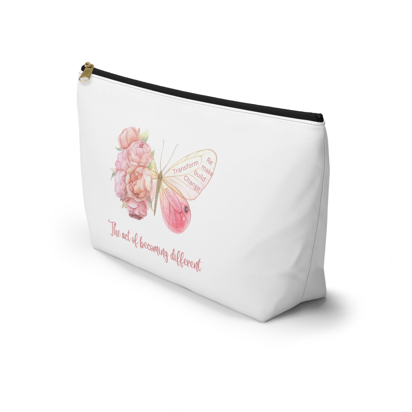 Accessory Pouch w T-bottom - Transform, Self Love, Pink