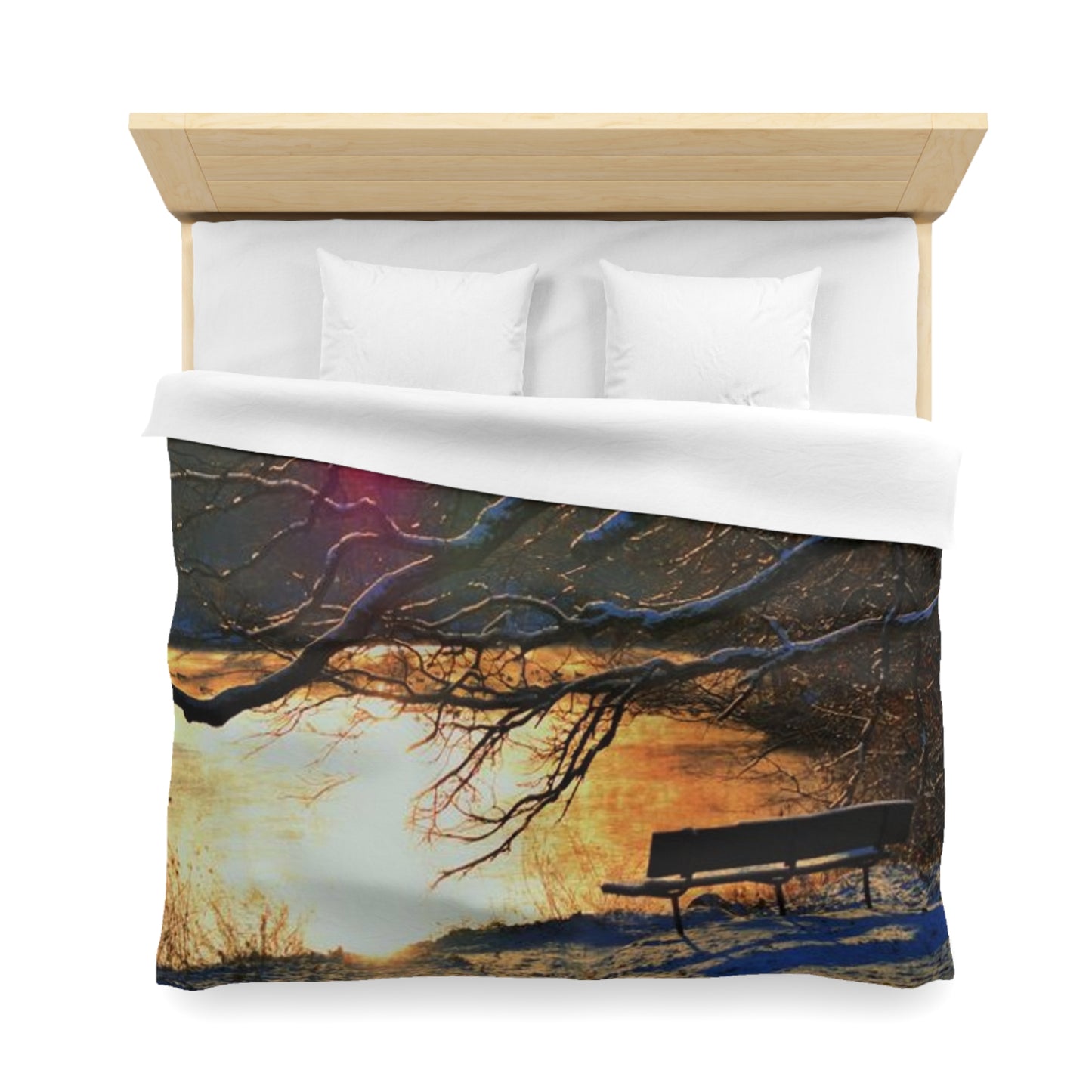 Microfiber Duvet Cover - A bench to remember