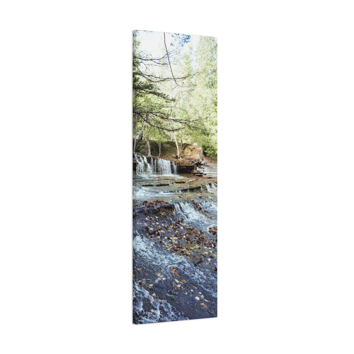 Agate waterfall left Matte Canvas, Stretched, 1.25" 48" x 16", 48" x 24", 32", 36" Vertical