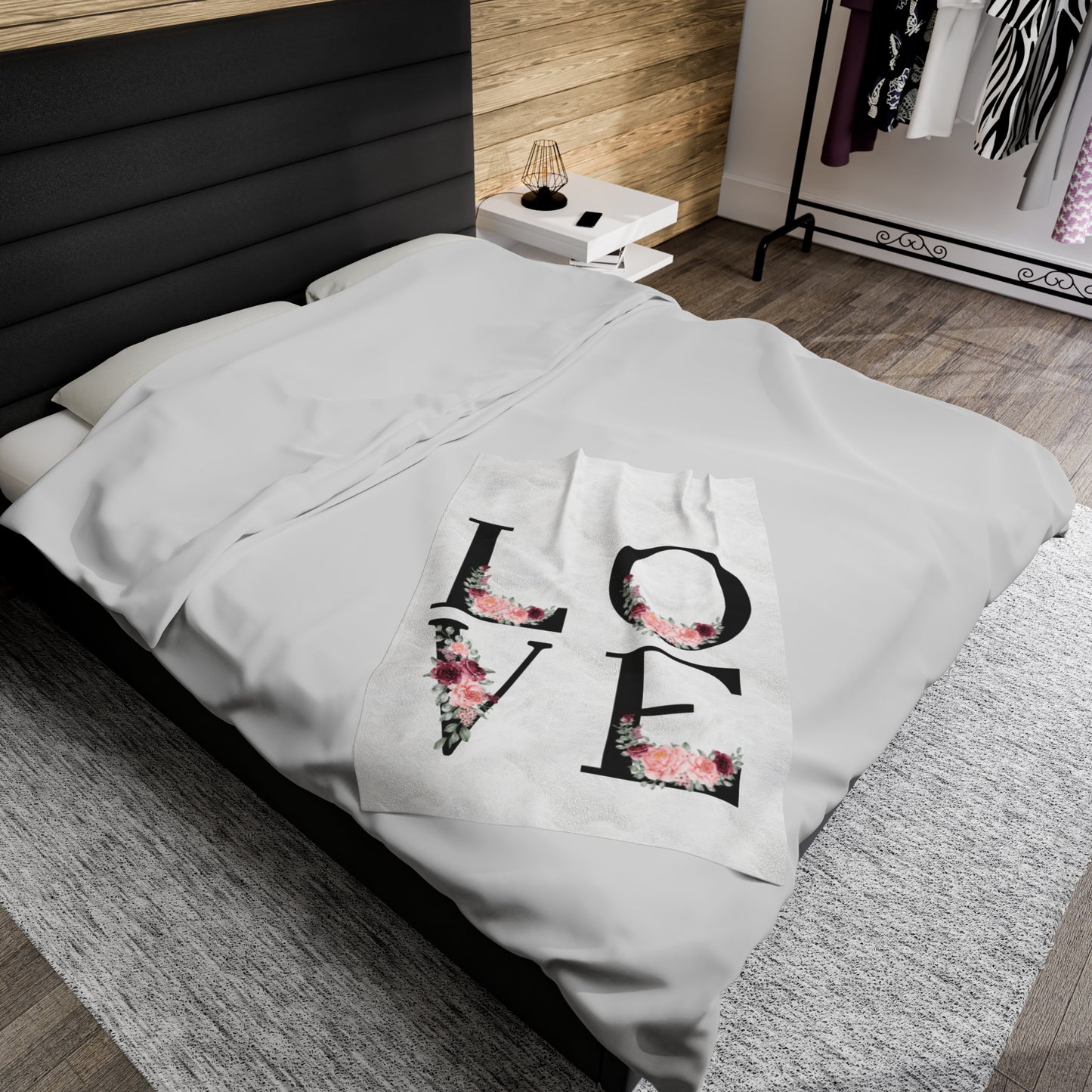 Velveteen Plush Blanket - LOVE