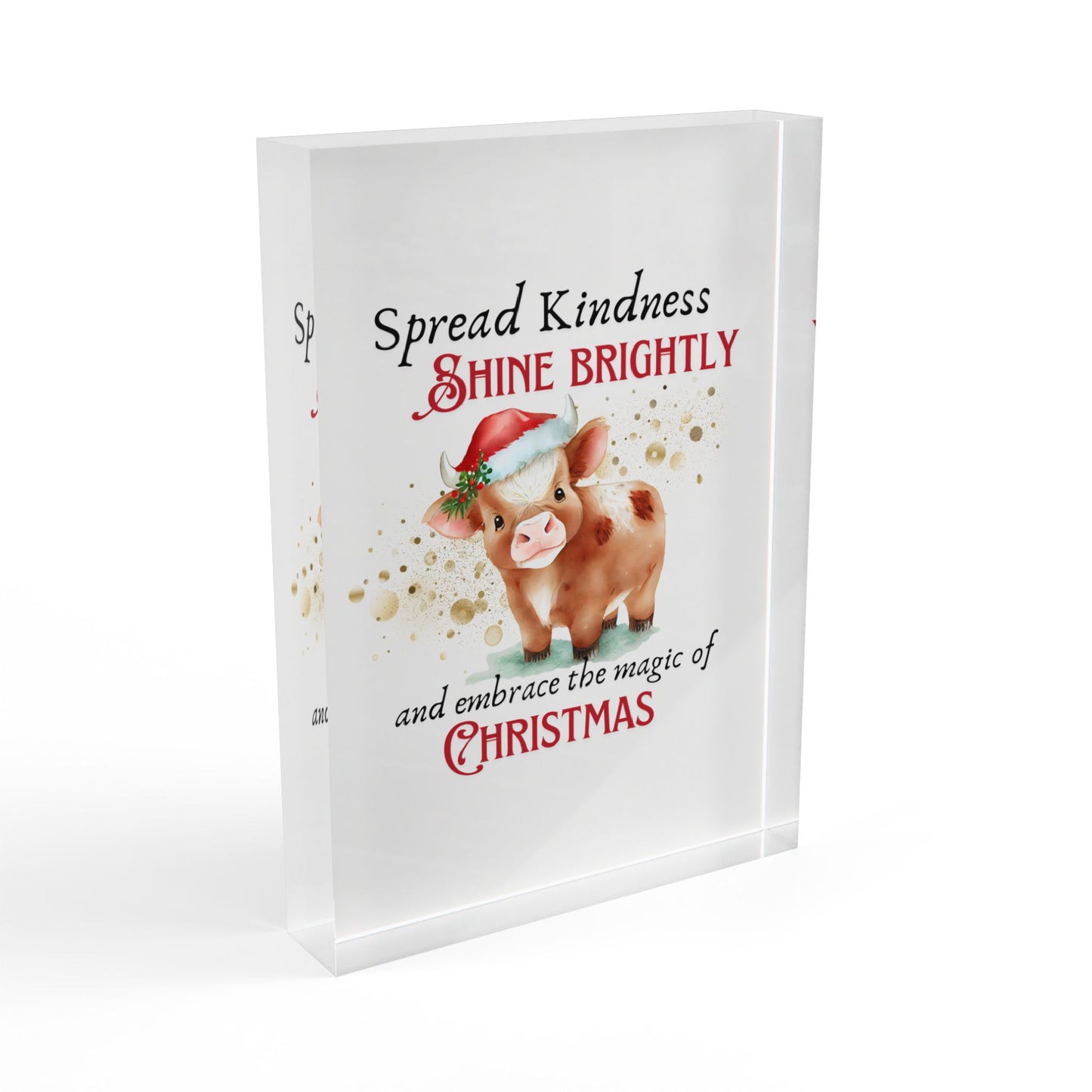 Photo Block - Magic of Christmas Baby Cow