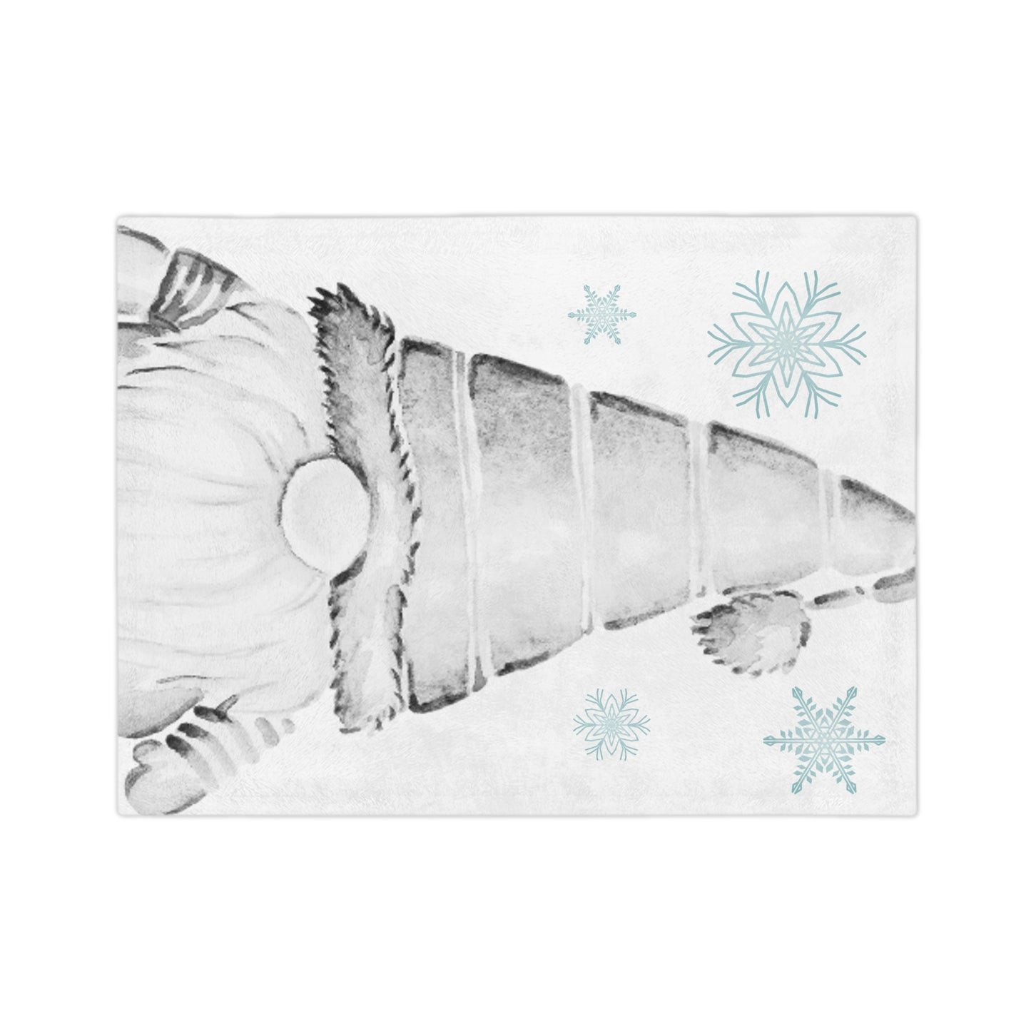 Velveteen Minky Blanket - Gnome for the Holidays