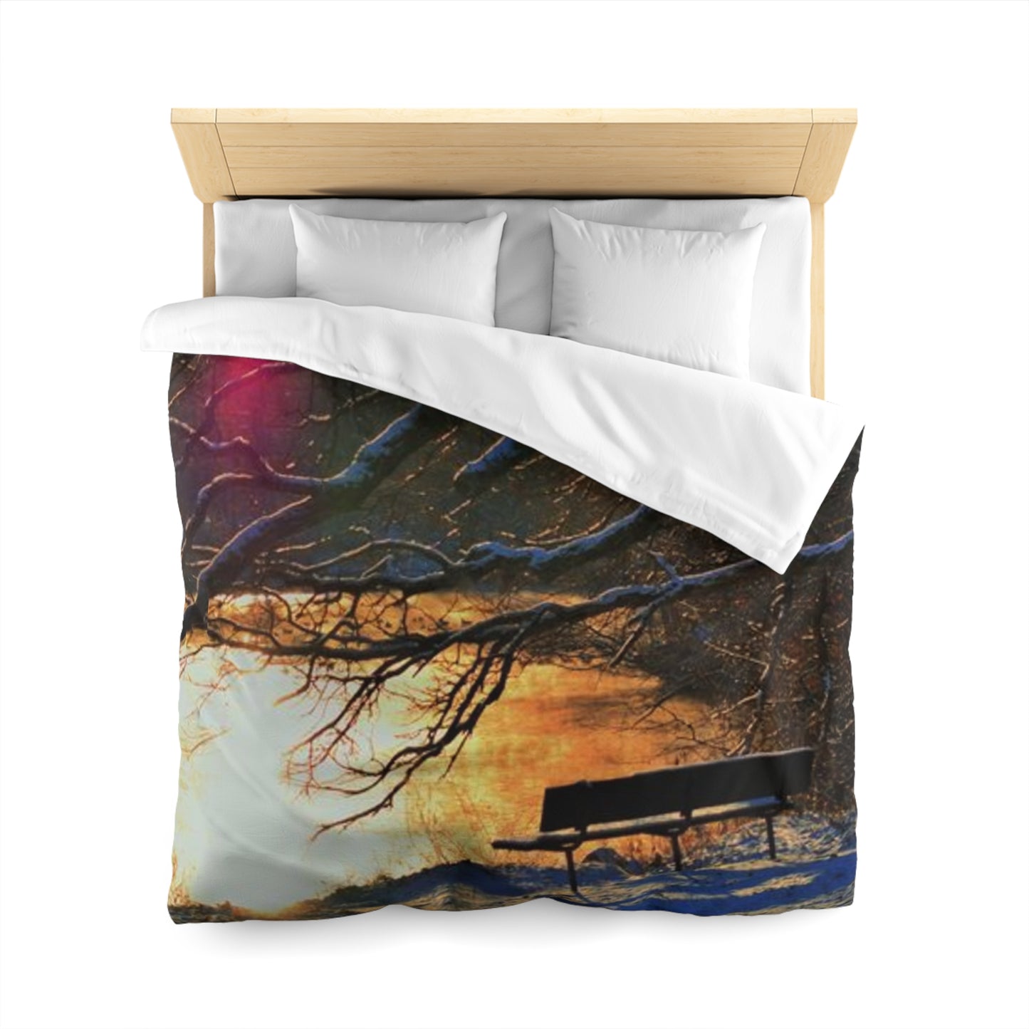 Microfiber Duvet Cover - A bench to remember