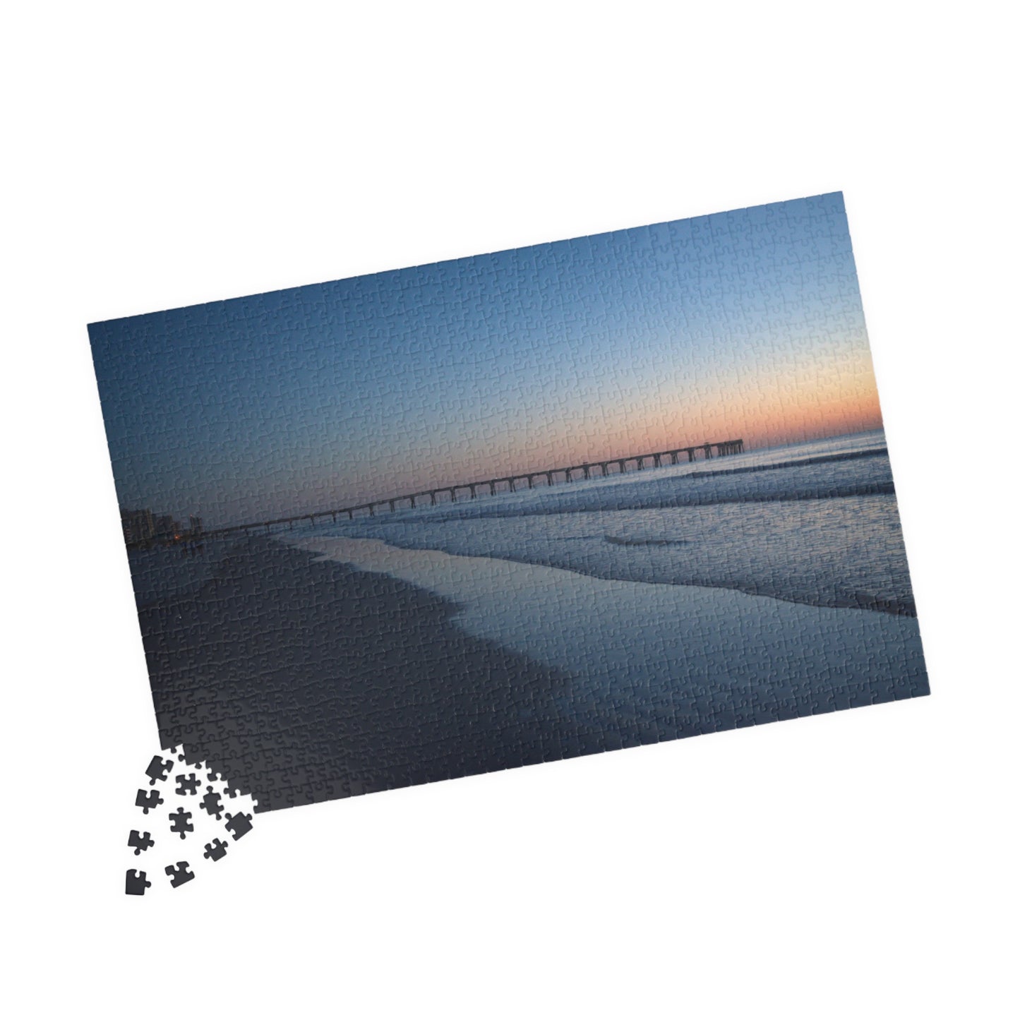 Puzzle (110, 252, 500, 1014-piece) Blue hour at the pier