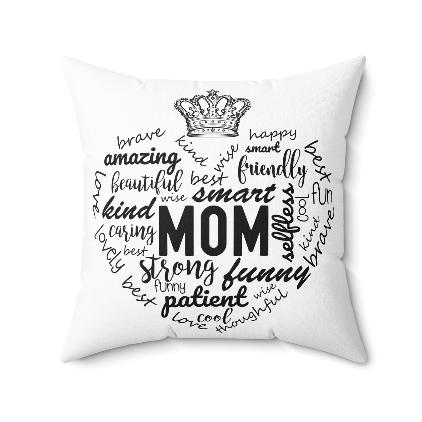 Spun Polyester Square Pillow - MOM and Sandle