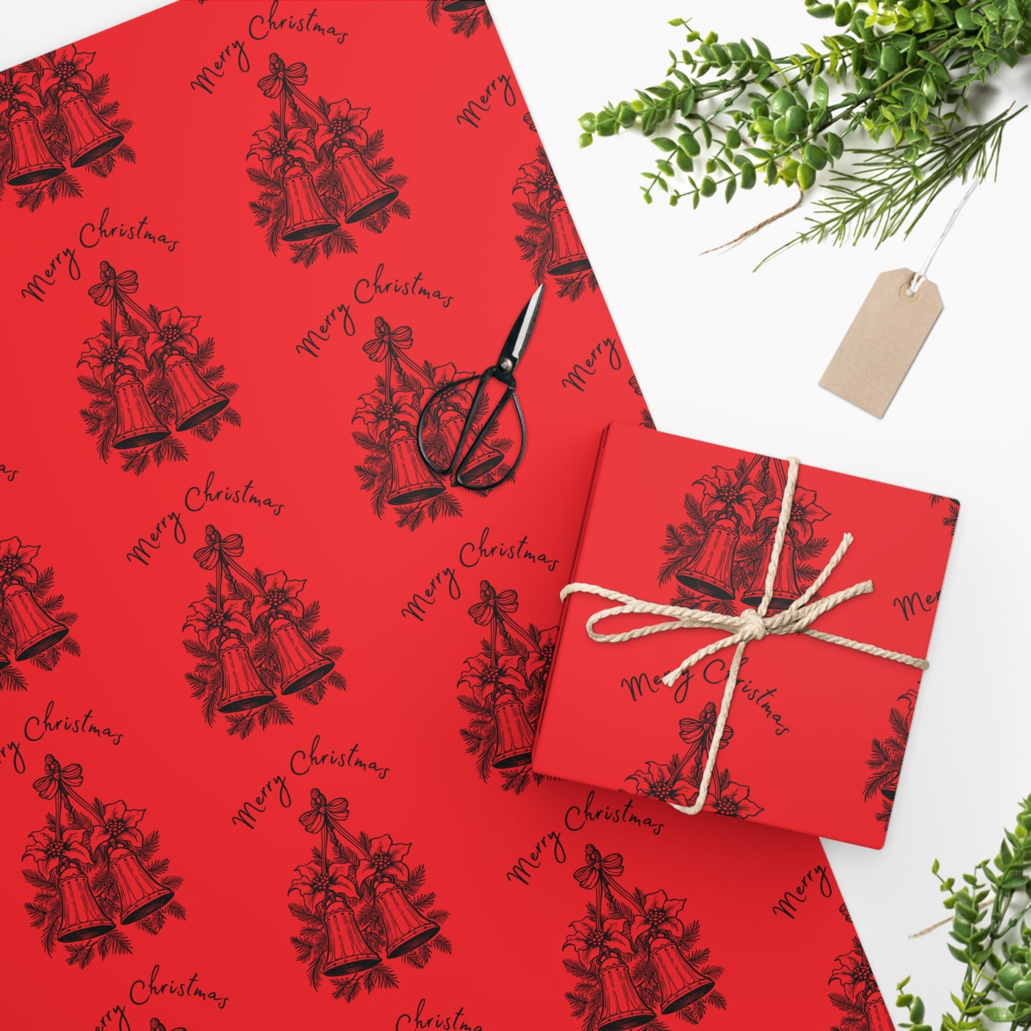 Wrapping Paper - Merry Christmas Bells
