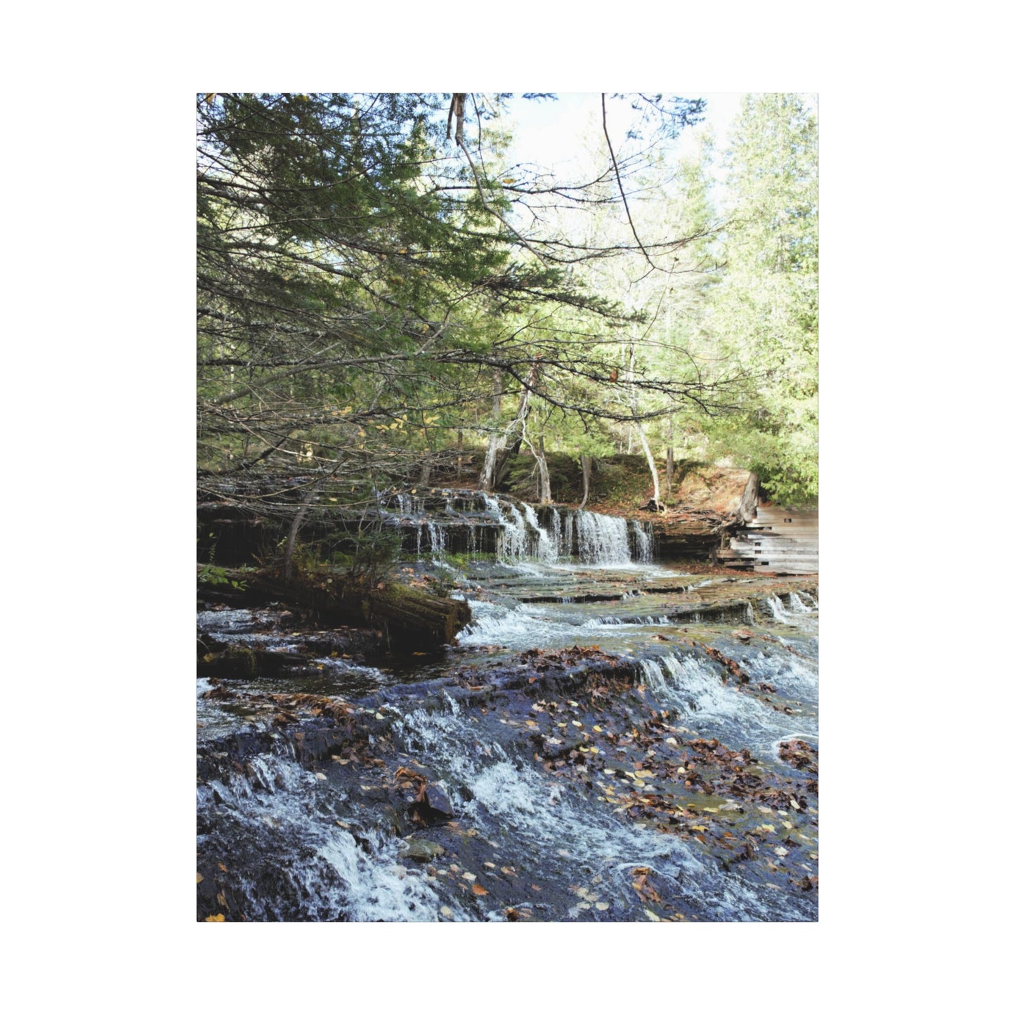 Agate waterfall left Matte Canvas, Stretched, 1.25" 48" x 16", 48" x 24", 32", 36" Vertical