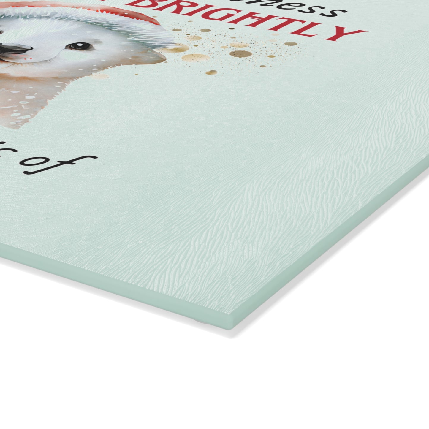 Glass Cutting Board - Seal with the Magic of Christmas