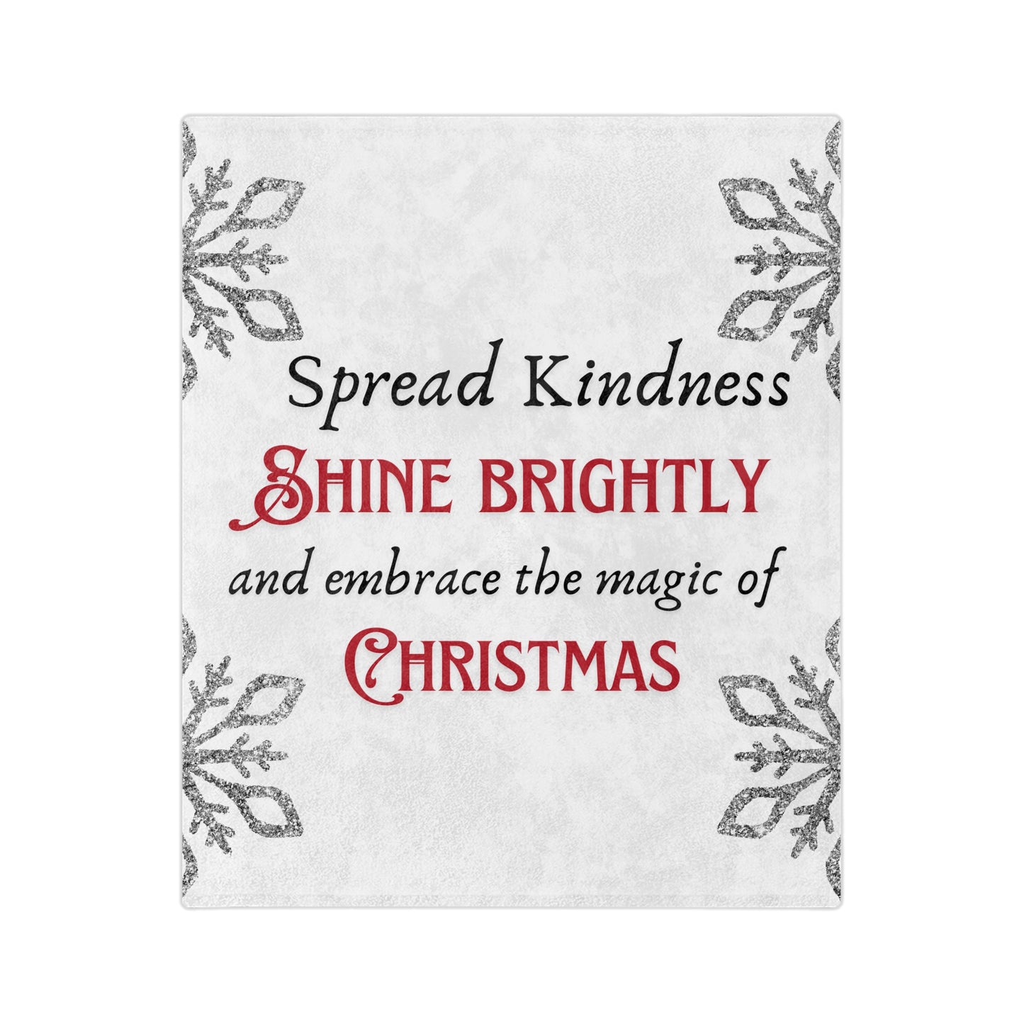 Velveteen Minky Blanket - Spread Kindness, Shine Brightly