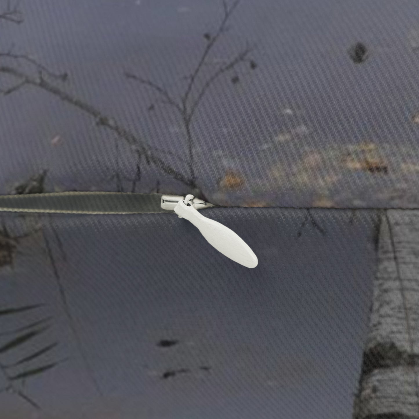 Spun Polyester Lumbar Pillow Birch by the river