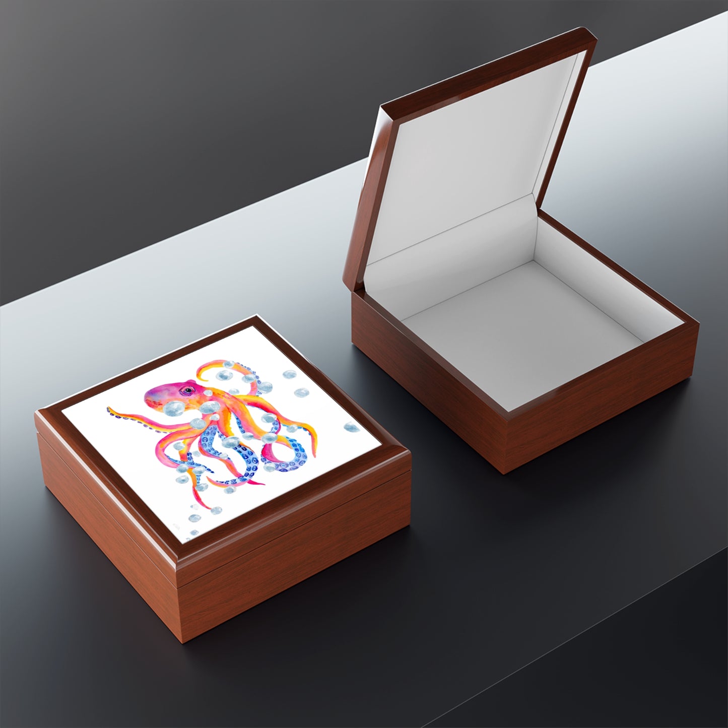 Jewelry Box – White Ceramic Octopus