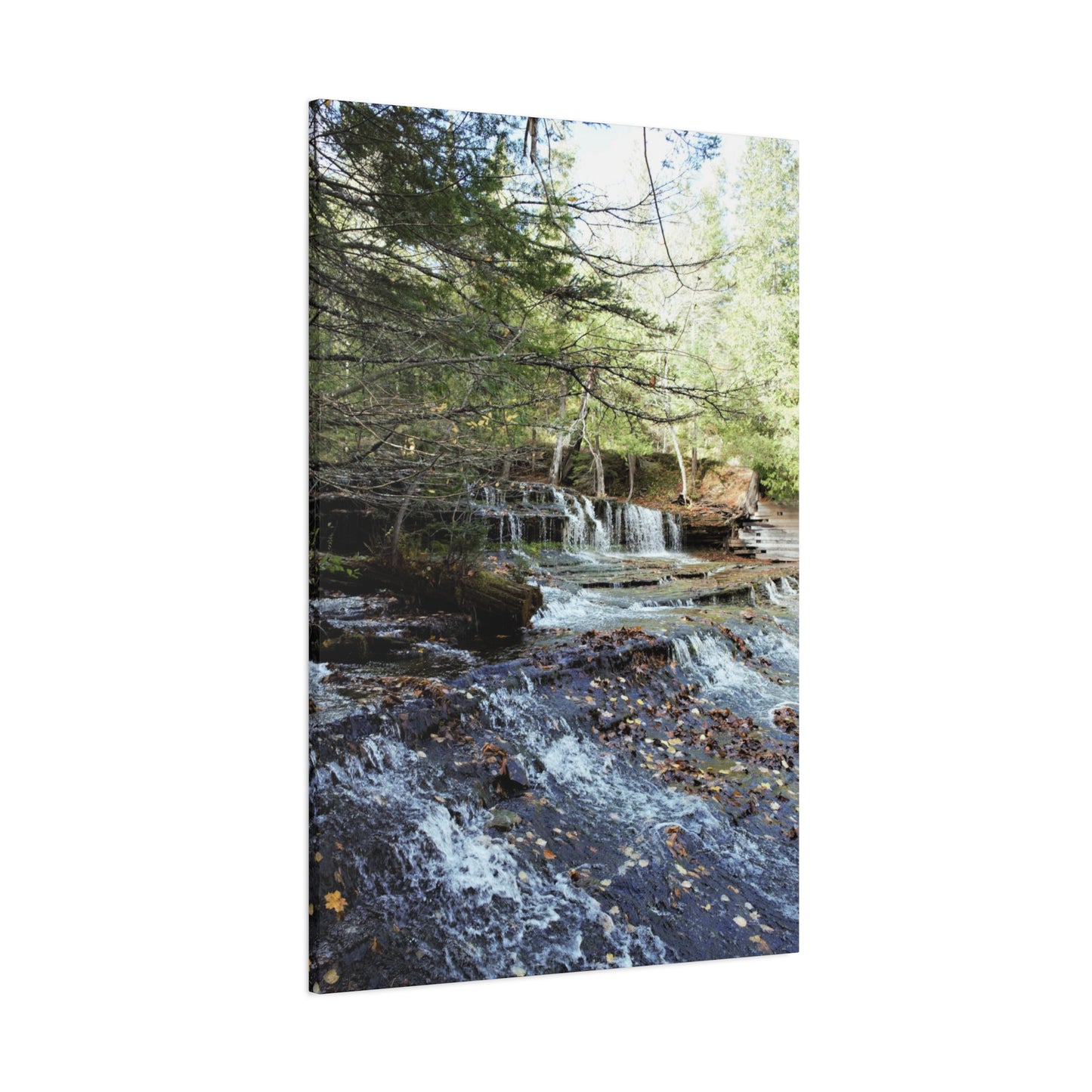 Agate waterfall left Matte Canvas, Stretched, 1.25" 48" x 16", 48" x 24", 32", 36" Vertical