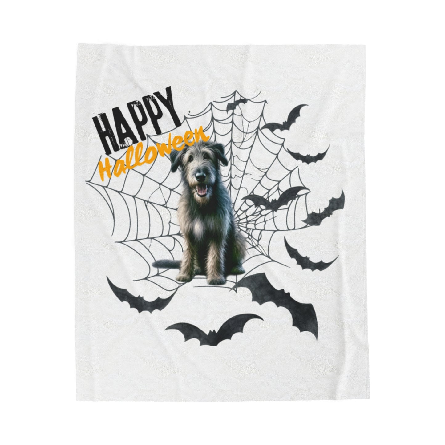 Velveteen Plush Blanket - Sealyham Terrier Halloween