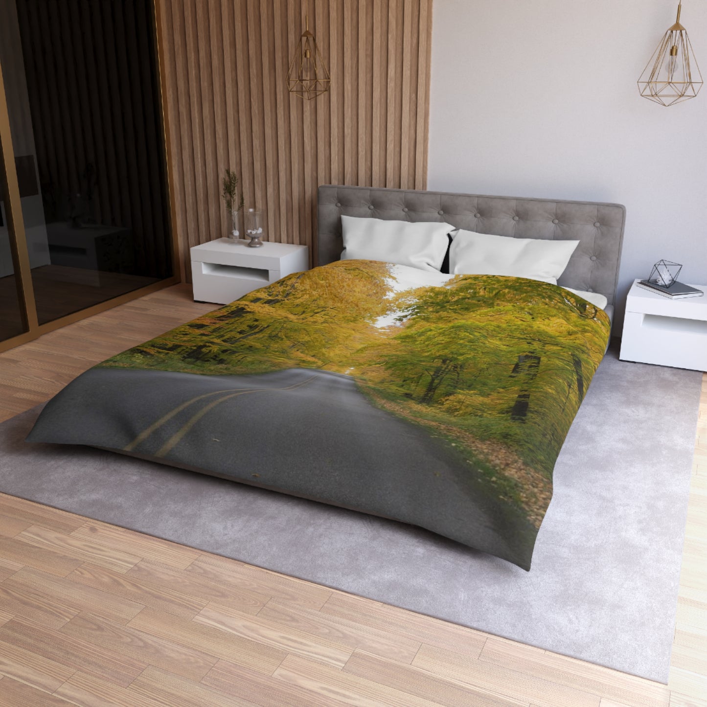 Microfiber Duvet Cover - Fall Road