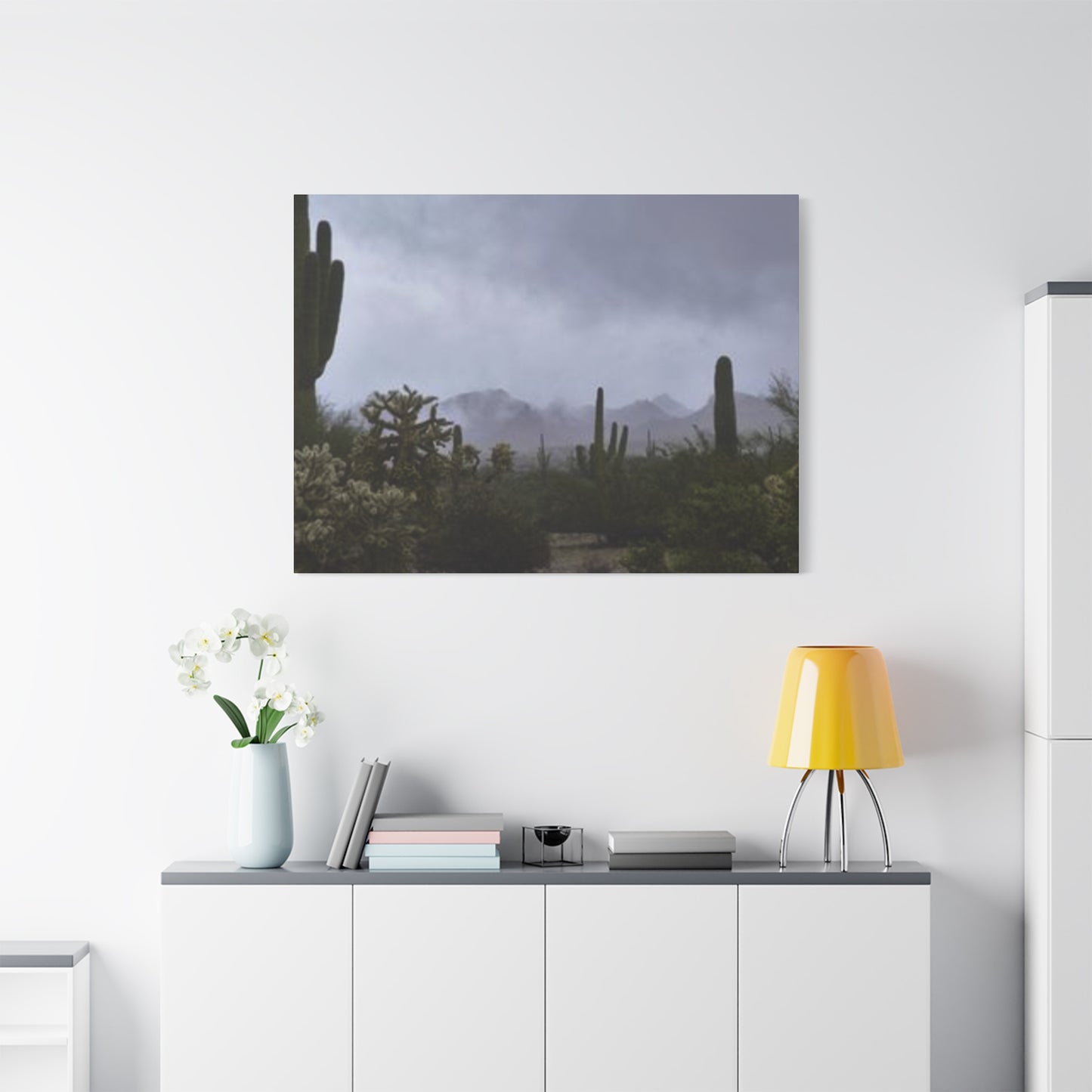 Foggy Desert Matte Canvas, Stretched, 1.25" 48" x 24", 32", 36"