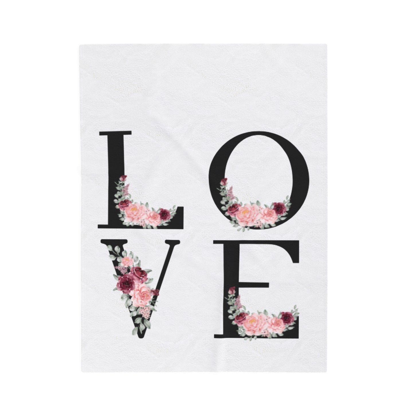 Velveteen Plush Blanket - LOVE