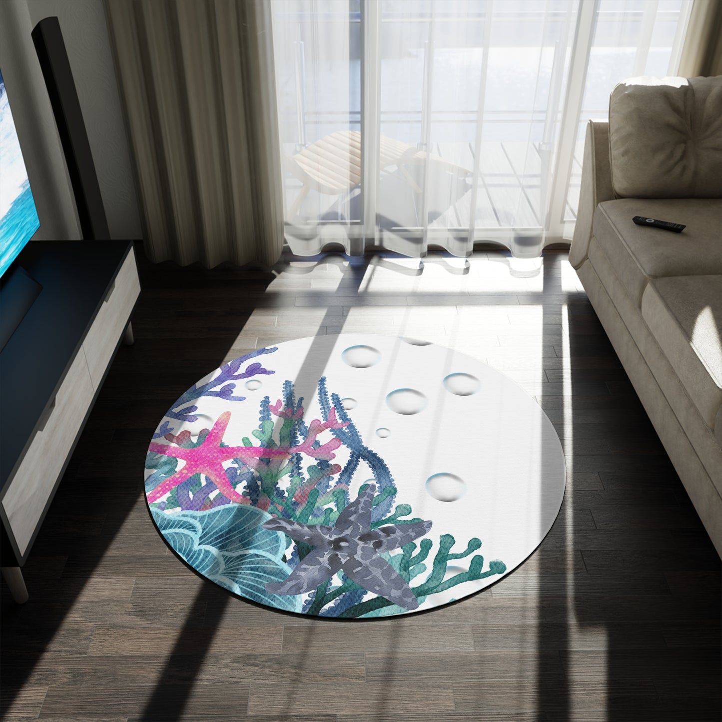 Round Rug - Reef and Star Fish