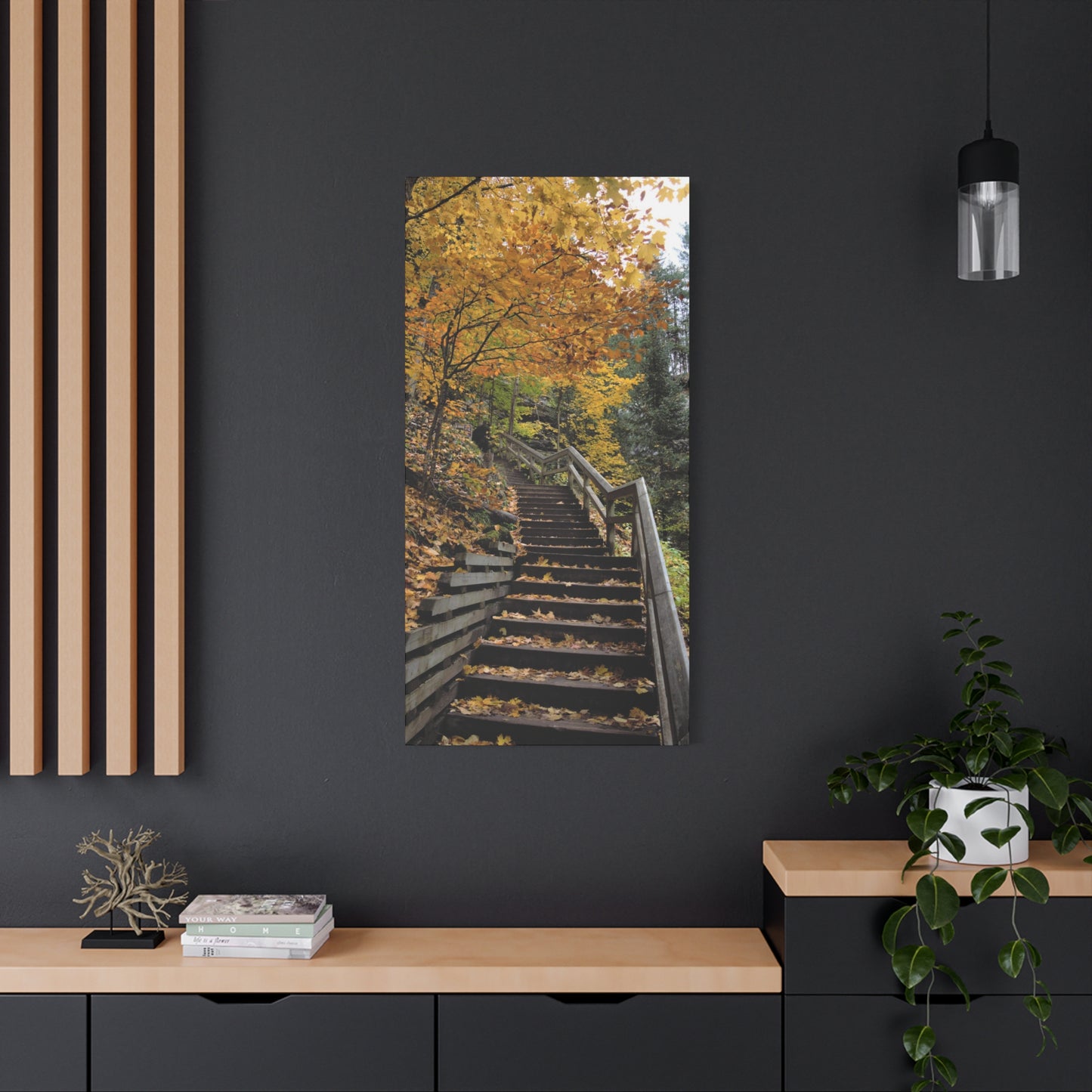 Stairway to Fall Matte Canvas, Stretched, 1.25" 48" x 24", 32", 36"